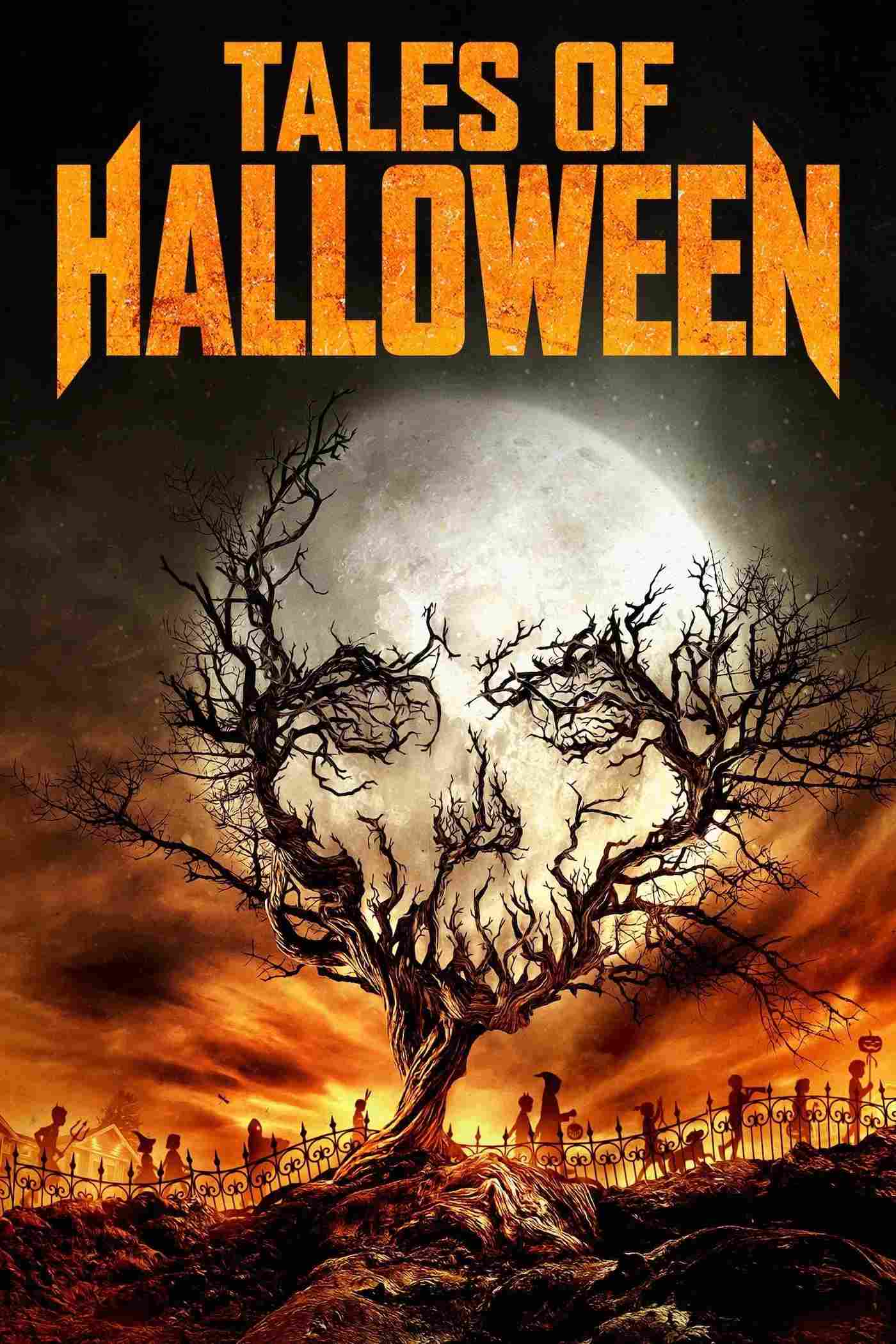 Poster chính thức của phim Phim Kinh Dị, Phim Giật Gân "Những Câu Chuyện Đêm Halloween" (Tales of Halloween - 2015), với sự tham gia của diễn viên Keir Gilchrist và Pollyanna McIntosh.