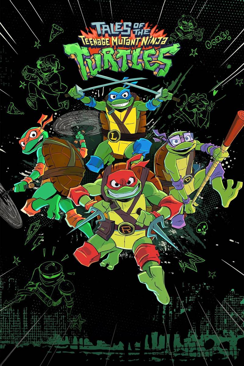 Poster chính thức của phim Phim Hoạt Hình, Phim Hành Động & Phiêu Lưu "Những Câu Chuyện Về Ninja Rùa" (Tales of the Teenage Mutant Ninja Turtles - 2024), với sự tham gia của diễn viên Micah Abbey và Shamon Brown Jr.