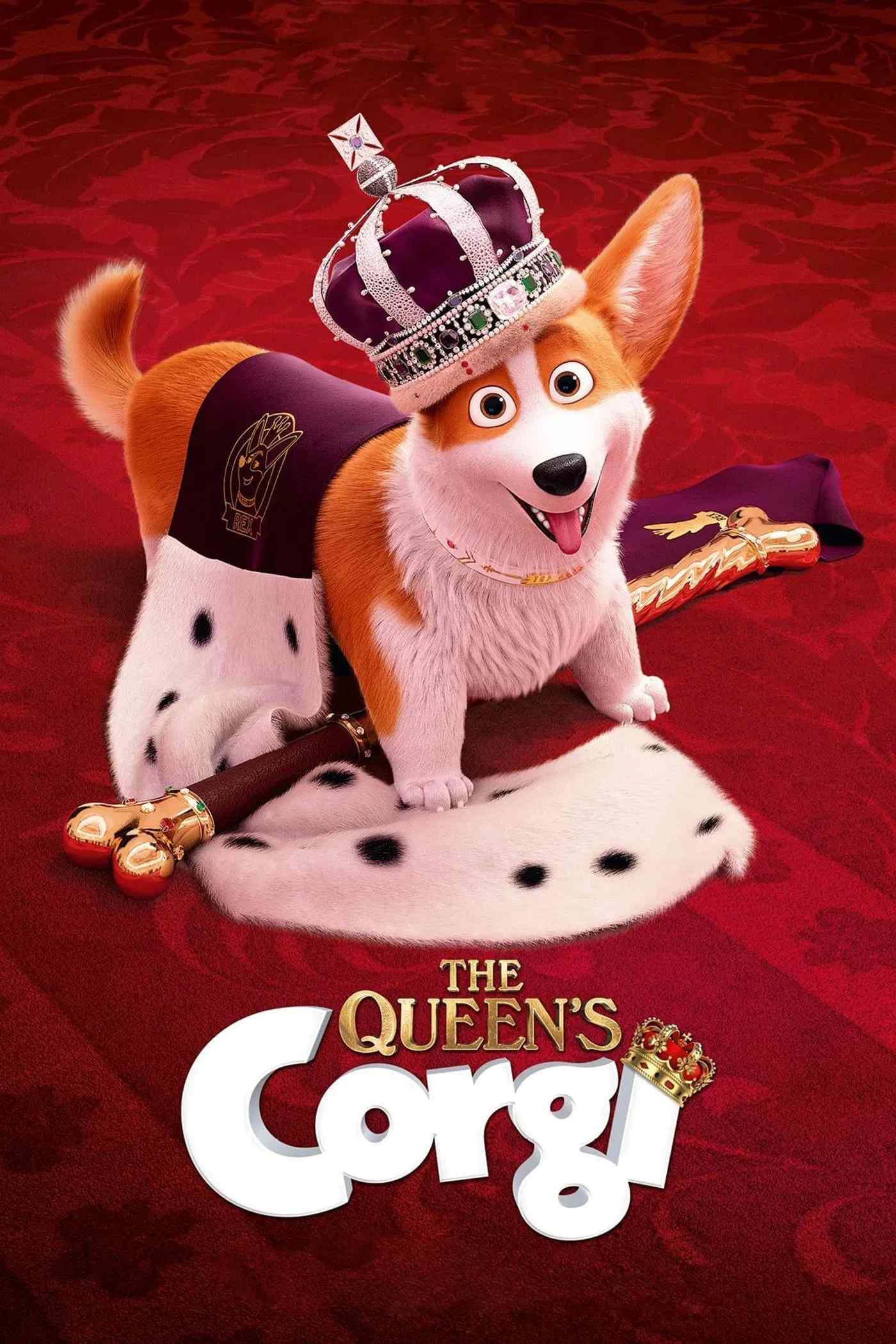 Poster chính thức của phim Phim Gia Đình, Phim Hoạt Hình "Những Chú Chó Hoàng Gia" (The Queen's Corgi - 2019), với sự tham gia của diễn viên Jo Wyatt và Mari Devon.