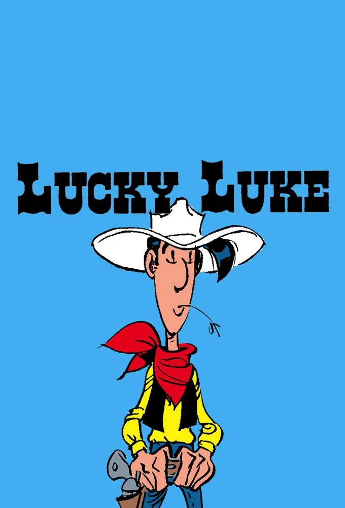Poster chính thức của phim Phim Hoạt Hình, Phim Hài "Những Chuyến Phiêu Lưu Của Lucky Luke" (Lucky Luke - 1984), với sự tham gia của diễn viên Jacques Thébault và Pierre Tornade.
