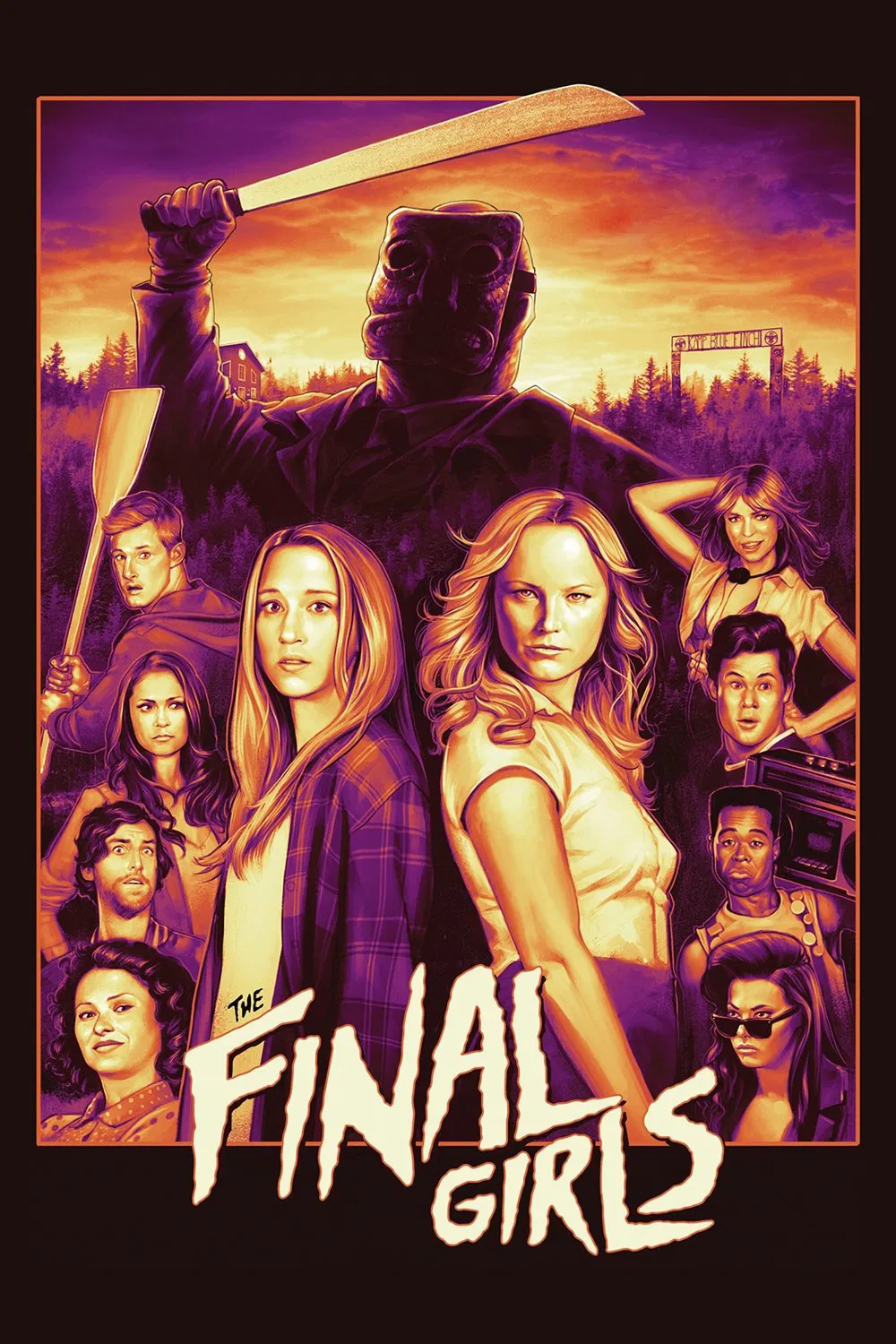 Poster chính thức của phim Phim Hài, Phim Kinh Dị "Những Cô Gái Cuối Cùng" (The Final Girls - 2015), với sự tham gia của diễn viên Taissa Farmiga và Malin Åkerman.