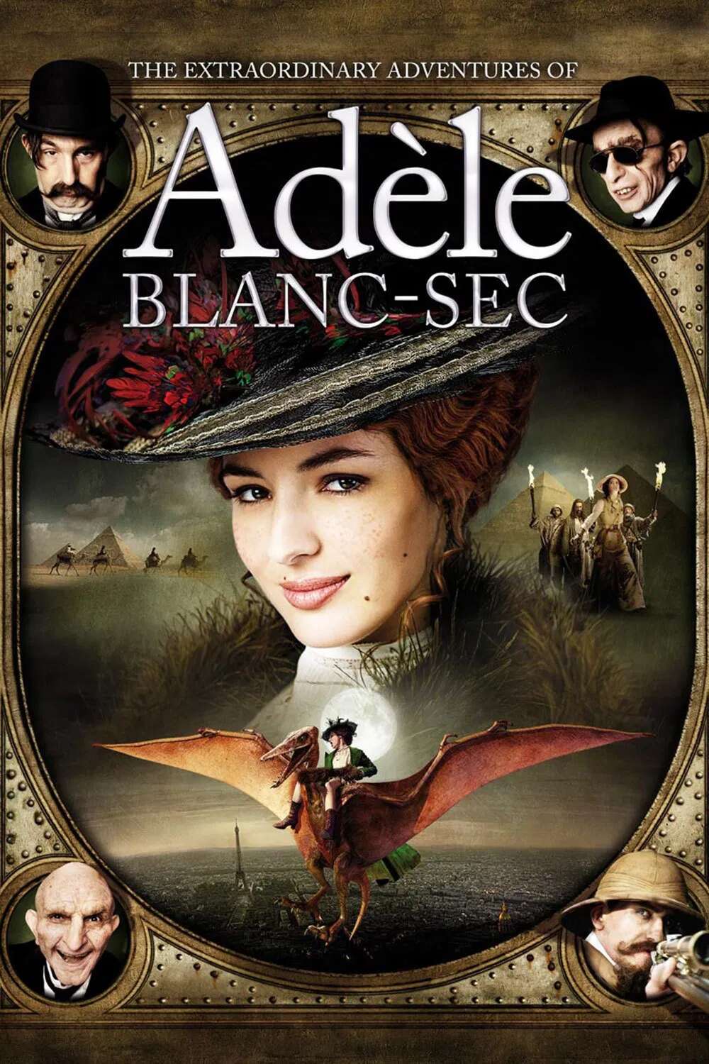 Poster chính thức của phim Phim Giả Tượng, Phim Phiêu Lưu "Những Cuộc Phiêu Lưu Của Adèle Blanc-Sec" (The Extraordinary Adventures of Adèle Blanc-Sec - 2010), với sự tham gia của diễn viên Louise Bourgoin và Mathieu Amalric.