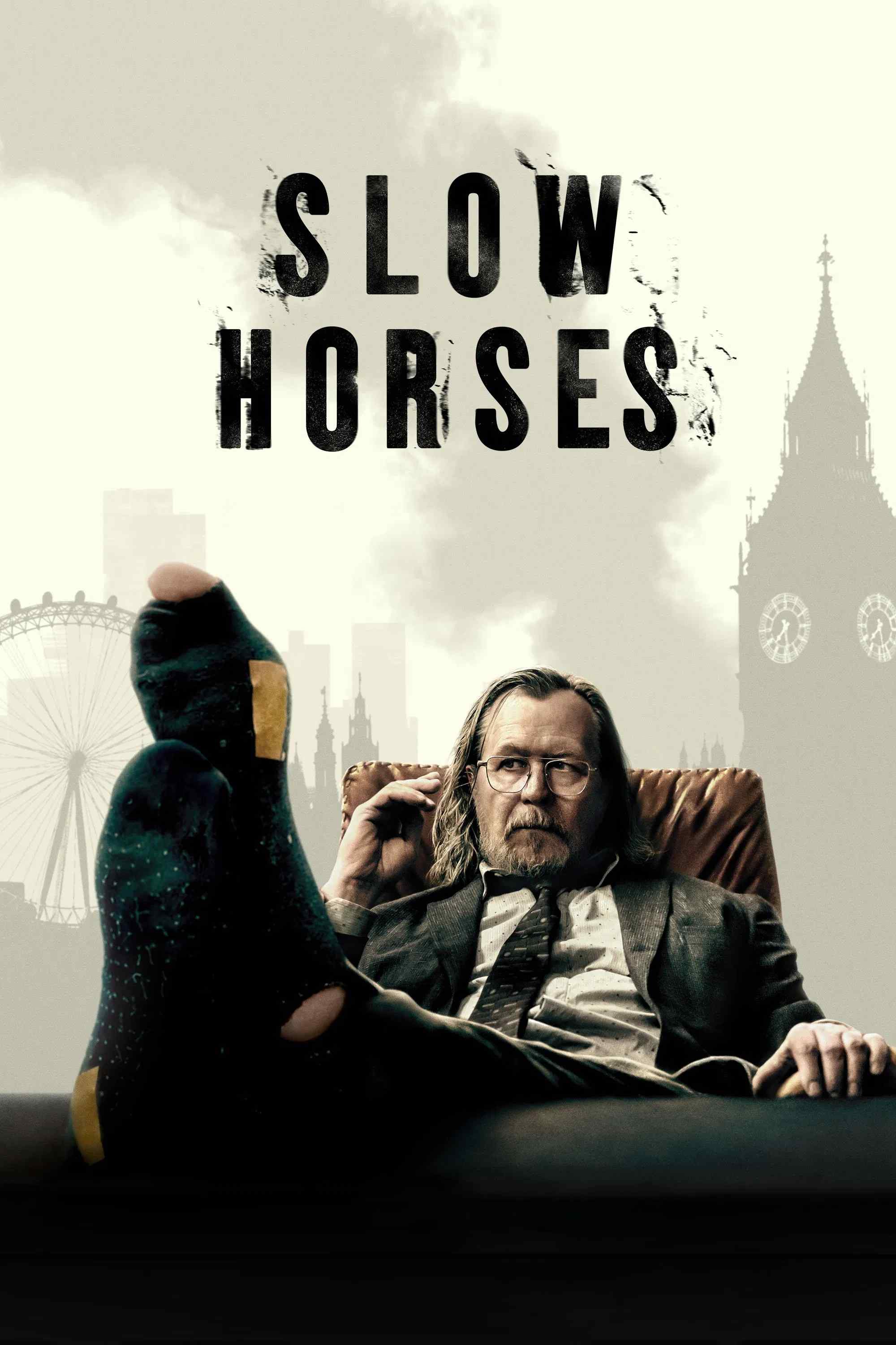 Poster chính thức của phim Phim Hình Sự, Phim Tâm Lý "Những Điệp Viên Hết Thời (Phần 3)" (Slow Horses - 2022), với sự tham gia của diễn viên Gary Oldman và Jack Lowden.
