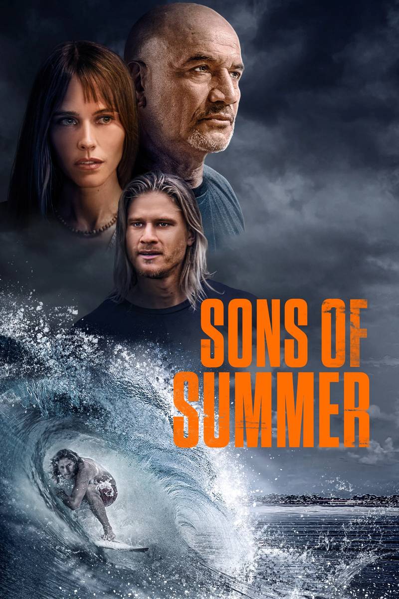 Poster chính thức của phim Phim Hành Động, Phim Giật Gân "Những Đứa Con Của Mùa Hè" (Sons of Summer - 2023), với sự tham gia của diễn viên Temuera Morrison và Isabel Lucas.