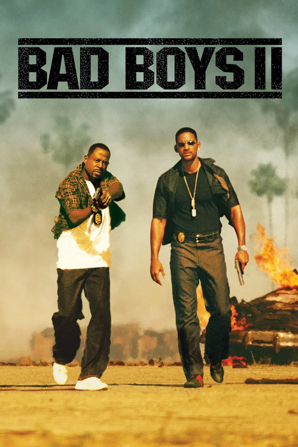 Poster chính thức của phim Phim Hành Động, Phim Hình Sự "Những Gã Trai Hư 2" (Bad Boys II - 2003), với sự tham gia của diễn viên Martin Lawrence và Will Smith.