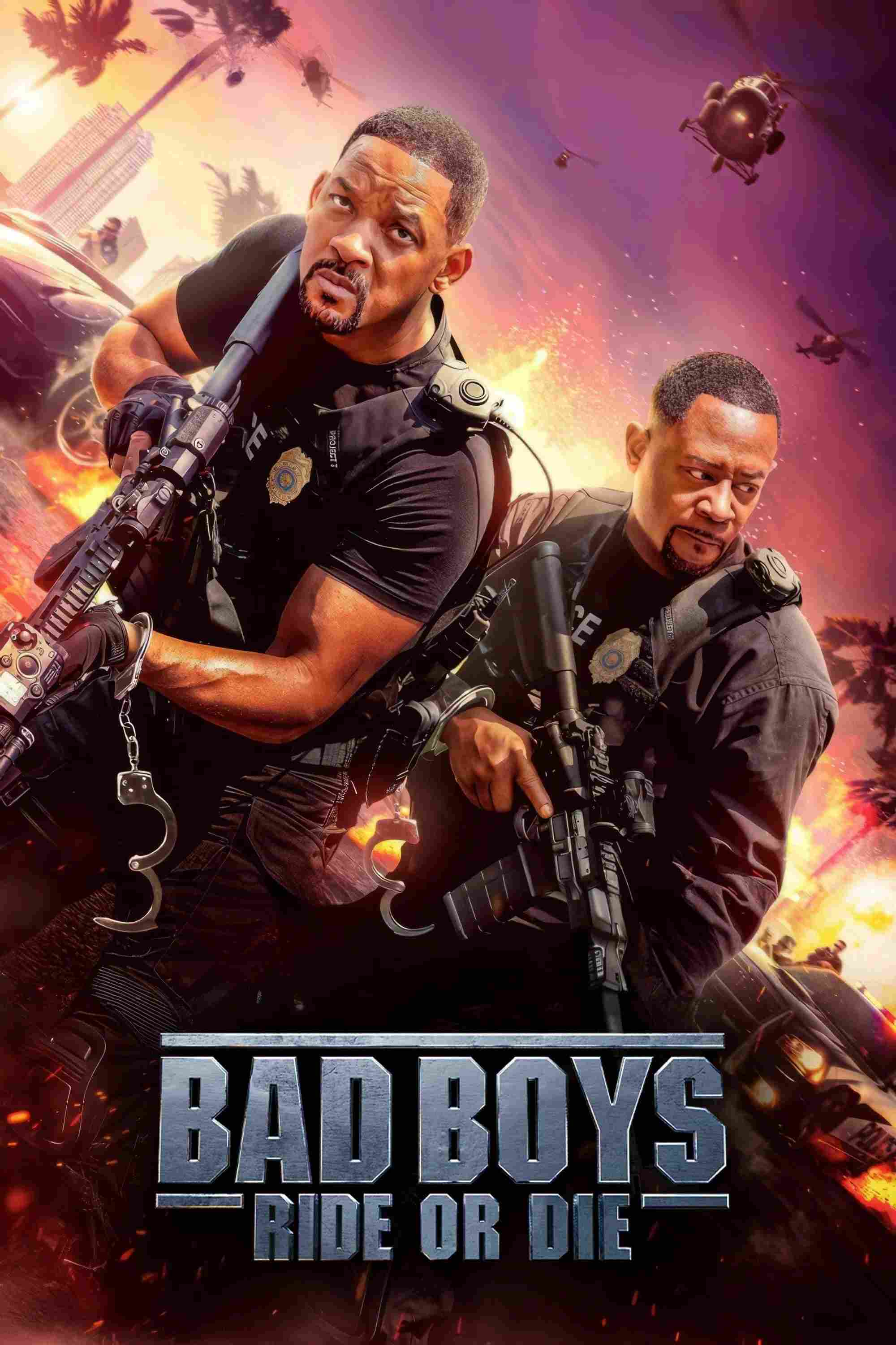 Poster chính thức của phim Phim Hành Động, Phim Hài "Những Gã Trai Hư: Chơi Hay Bị Xơi" (Bad Boys: Ride or Die - 2024), với sự tham gia của diễn viên Will Smith và Martin Lawrence.