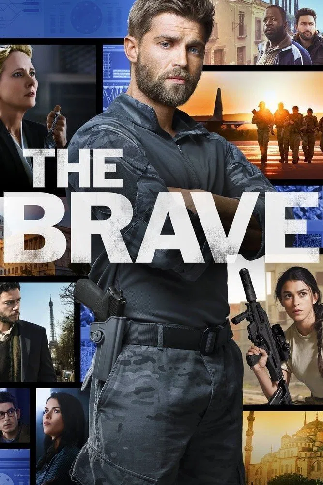 Poster chính thức của phim Phim Tâm Lý "Những Kẻ Can Trường" (The Brave - 2017), với sự tham gia của diễn viên Mike Vogel và Natacha Karam.