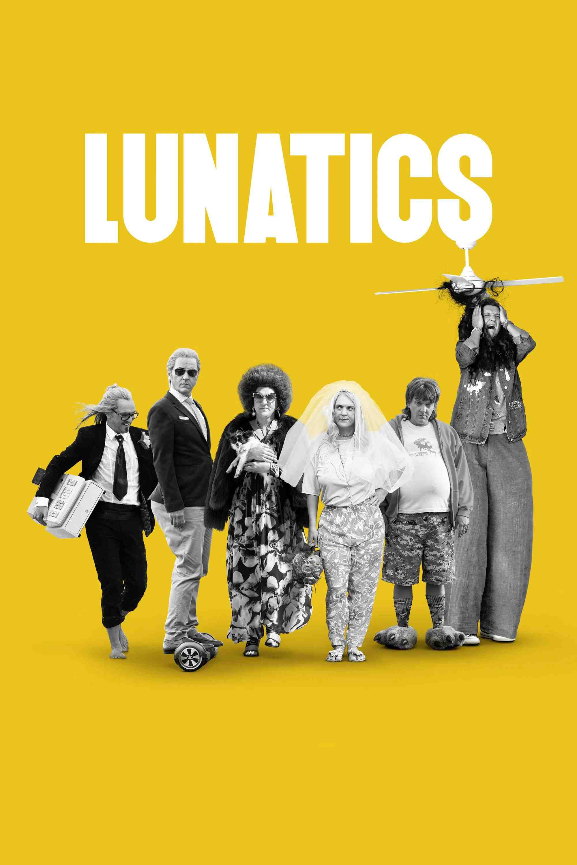 Poster chính thức của phim Phim Hài "Những kẻ điên khùng" (Lunatics - 2019), với sự tham gia của diễn viên Chris Lilley.