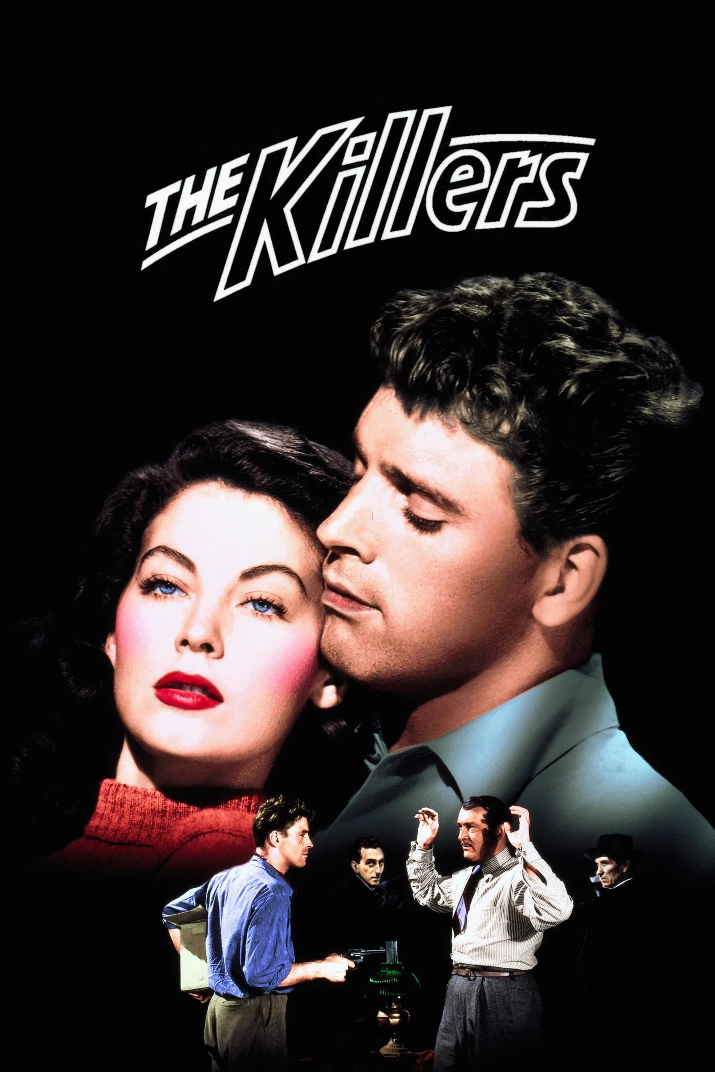 Poster chính thức của phim Phim Hình Sự, Phim Bí Ẩn "Những kẻ giết người" (The Killers - 1946), với sự tham gia của diễn viên Edmond O'Brien và Burt Lancaster.