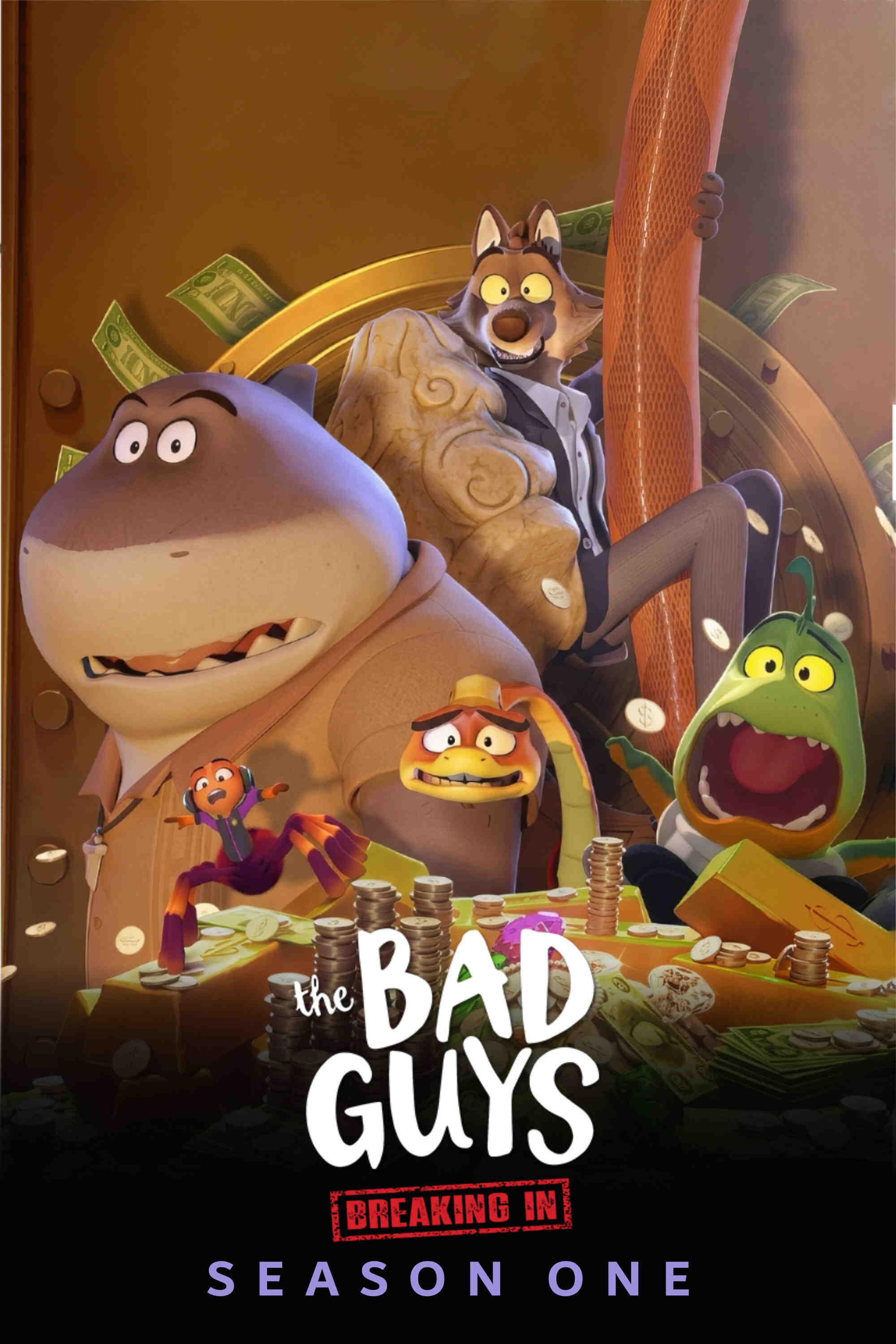 Poster chính thức của phim Phim Hoạt Hình, Phim Hình Sự "Những Kẻ Xấu Xa (Phần 1)" (The Bad Guys: The Series - 2025), với sự tham gia của diễn viên Michael Godere và Chris Diamantopoulos.