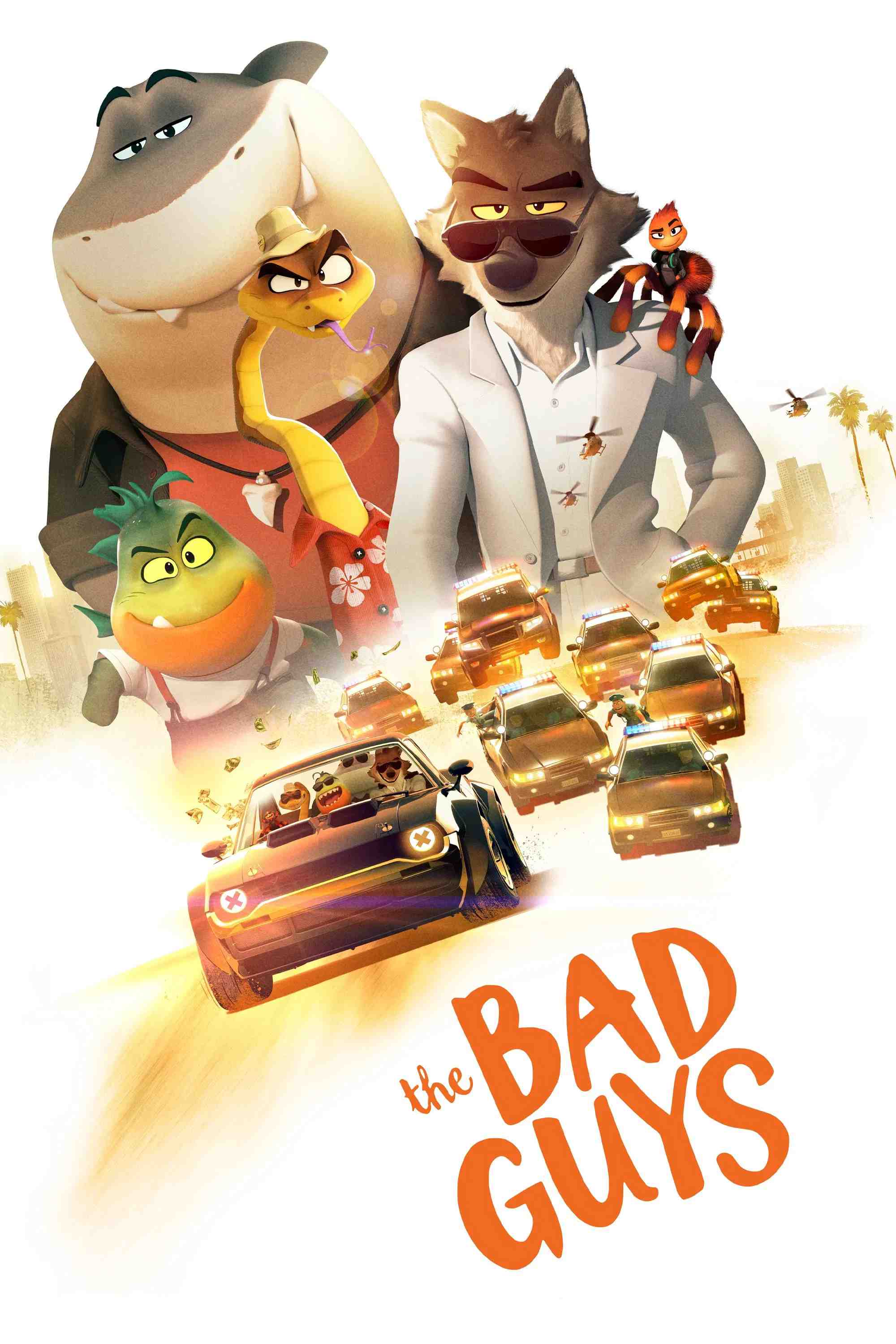 Poster chính thức của phim Phim Gia Đình, Phim Hài "Những Kẻ Xấu Xa" (The Bad Guys - 2022), với sự tham gia của diễn viên Sam Rockwell và Marc Maron.