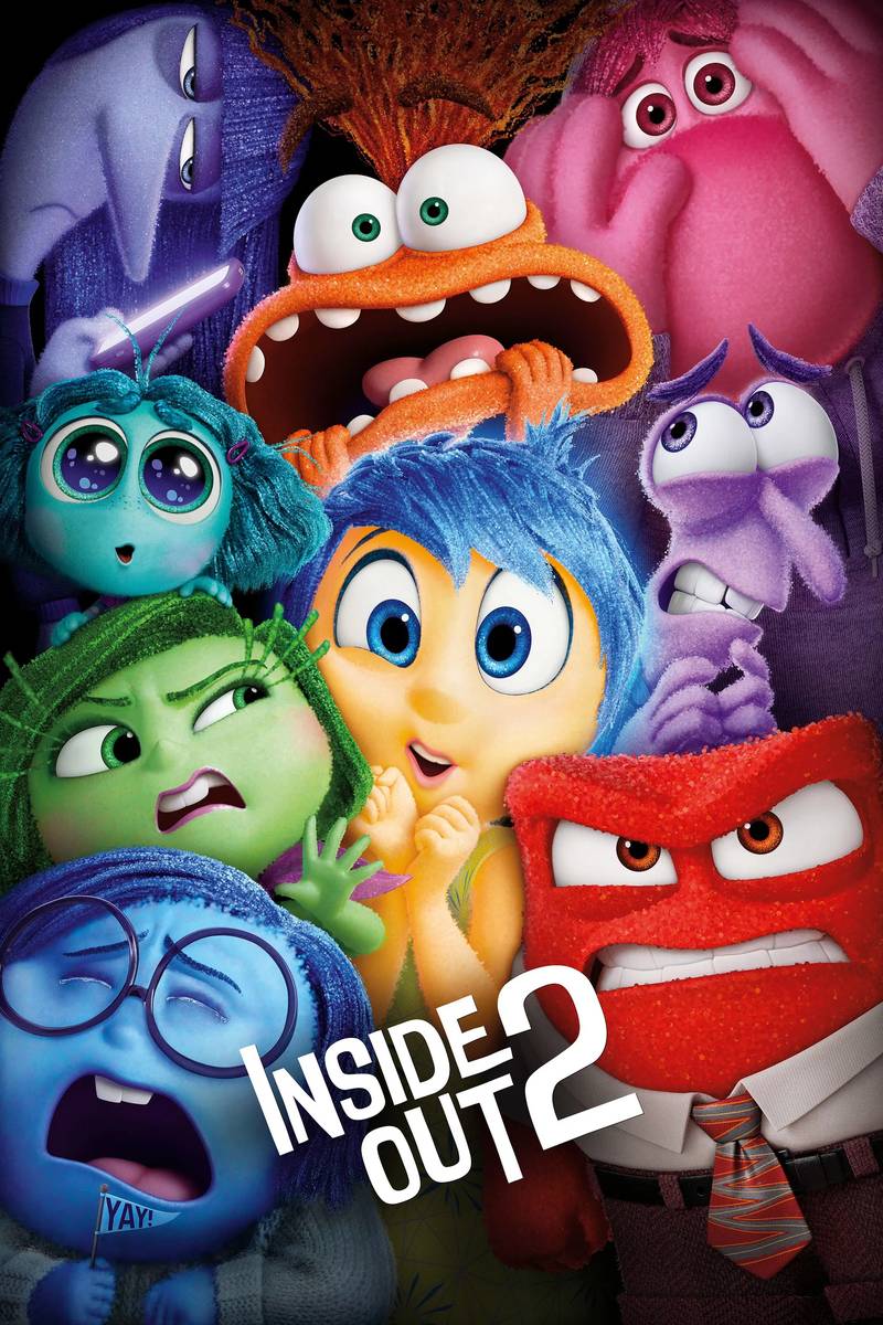 Poster chính thức của phim Phim Hoạt Hình, Phim Phiêu Lưu "Những Mảnh Ghép Cảm Xúc 2" (Inside Out 2 - 2024), với sự tham gia của diễn viên Amy Poehler và Maya Hawke.
