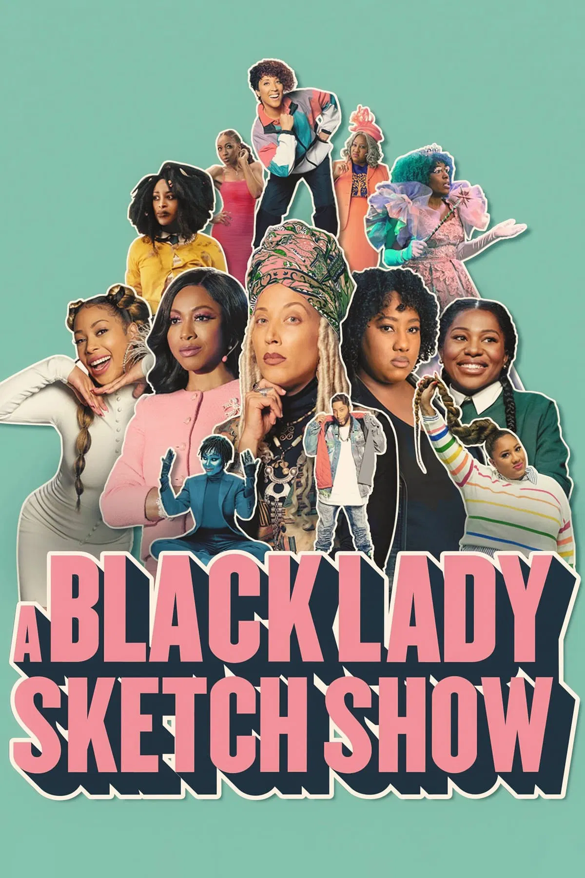 Poster chính thức của phim Phim Hài "Những Mẩu Hài Kịch Về Quý Cô Da Màu (Phần 2)" (A Black Lady Sketch Show - 2019), với sự tham gia của diễn viên Robin Thede và Gabrielle Dennis.