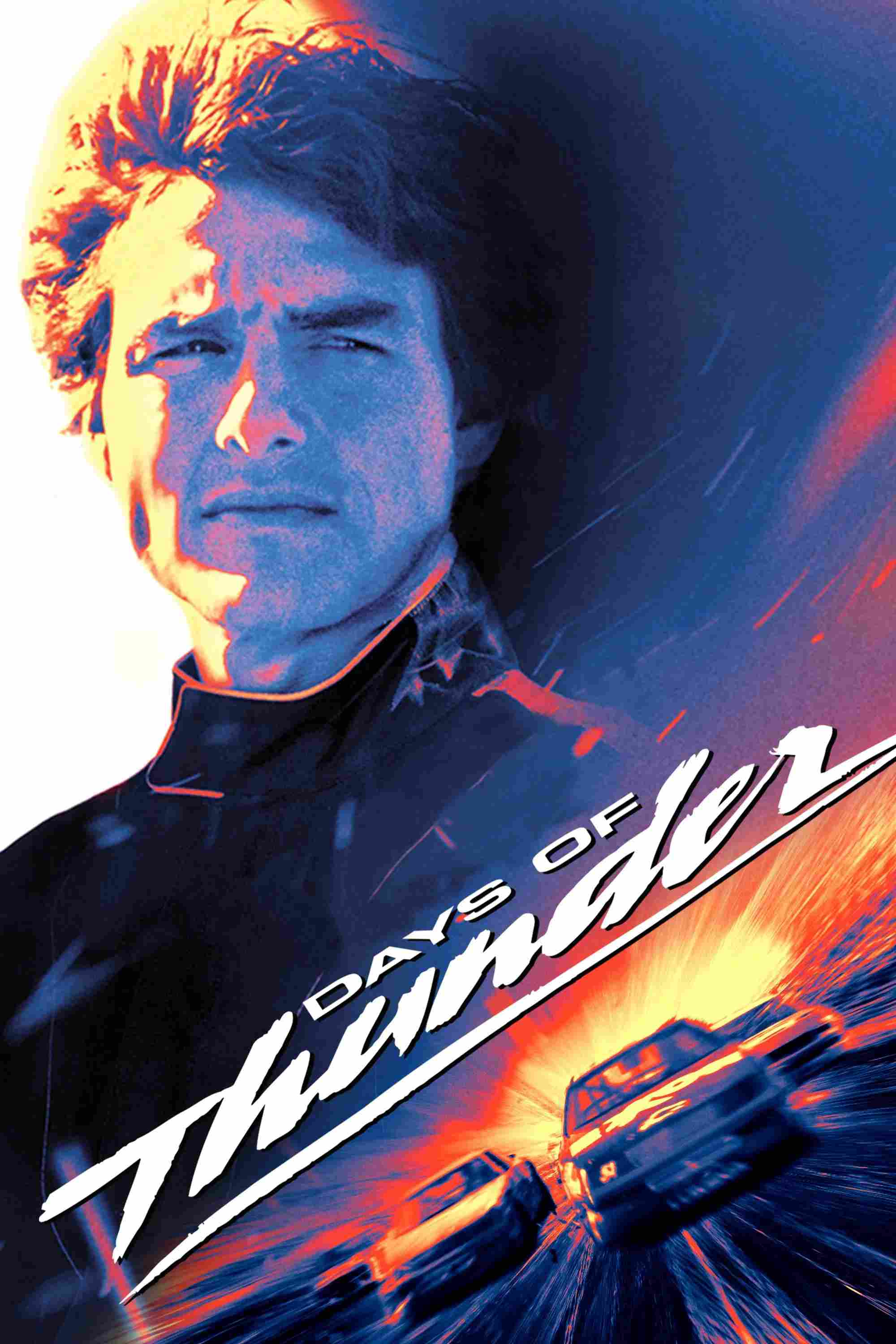 Poster chính thức của phim Phim Phiêu Lưu, Phim Hành Động "Những Ngày Sấm Dậy" (Days of Thunder - 1990), với sự tham gia của diễn viên Tom Cruise và Robert Duvall.