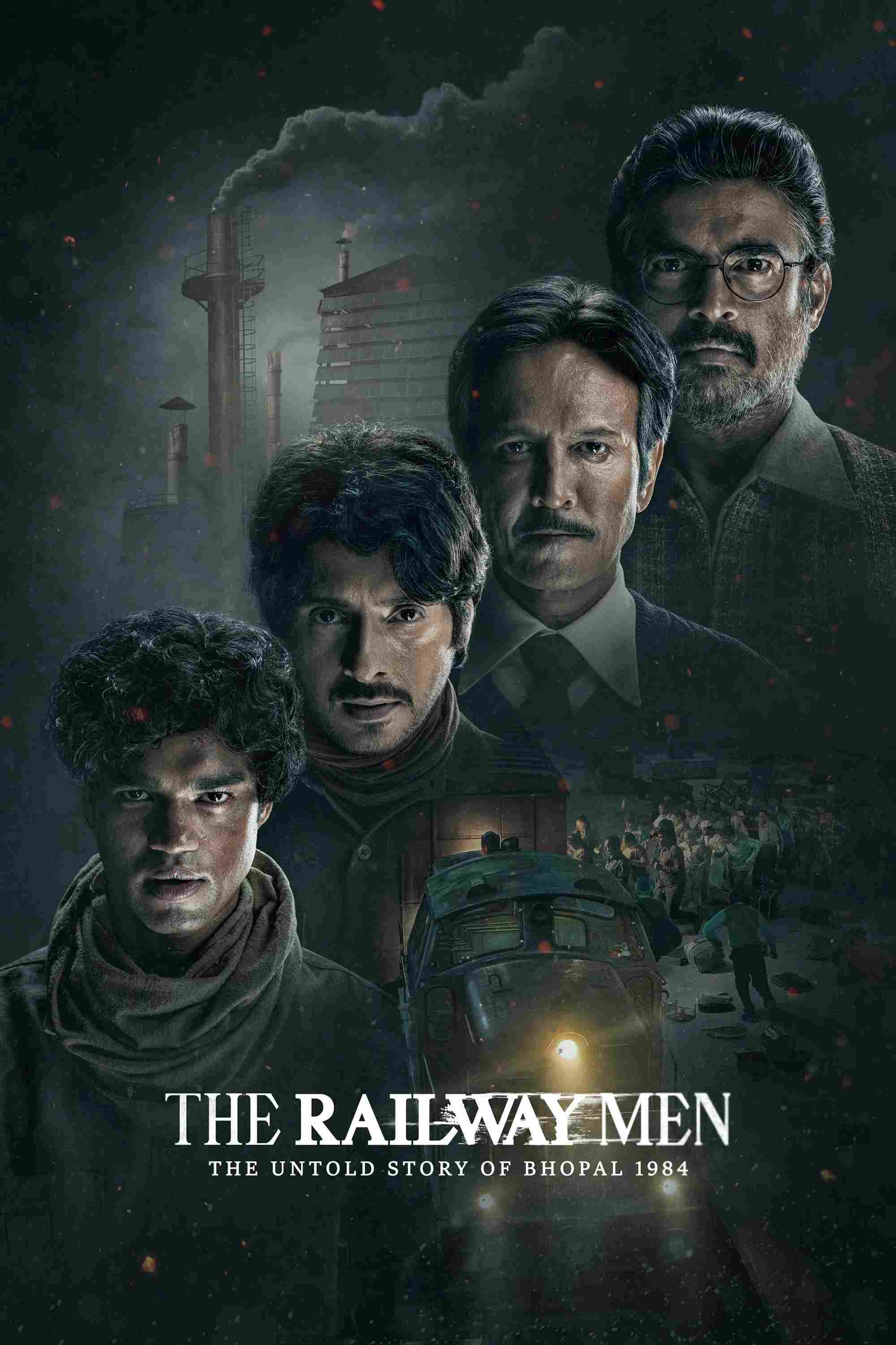 Poster chính thức của phim Phim Tâm Lý "Những Người Hùng Đường Sắt: Thảm Kịch Bhopal 1984" (The Railway Men - The Untold Story of Bhopal 1984 - 2023), với sự tham gia của diễn viên Kay Kay Menon và Divyendu Sharma.