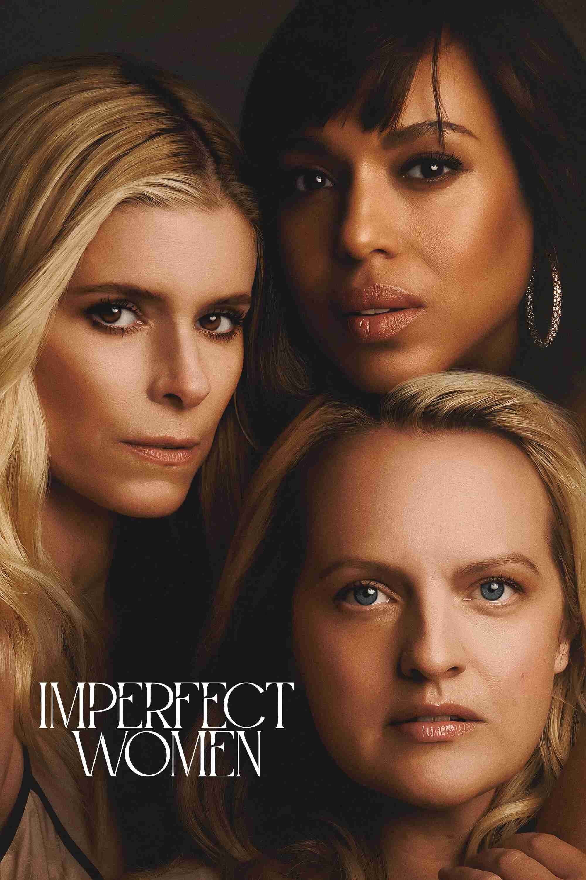 Poster chính thức của phim Phim Tâm Lý, Phim Bí Ẩn "Những Người Phụ Nữ Không Hoàn Hảo" (Imperfect Women - 2026), với sự tham gia của diễn viên Elisabeth Moss và Kerry Washington.