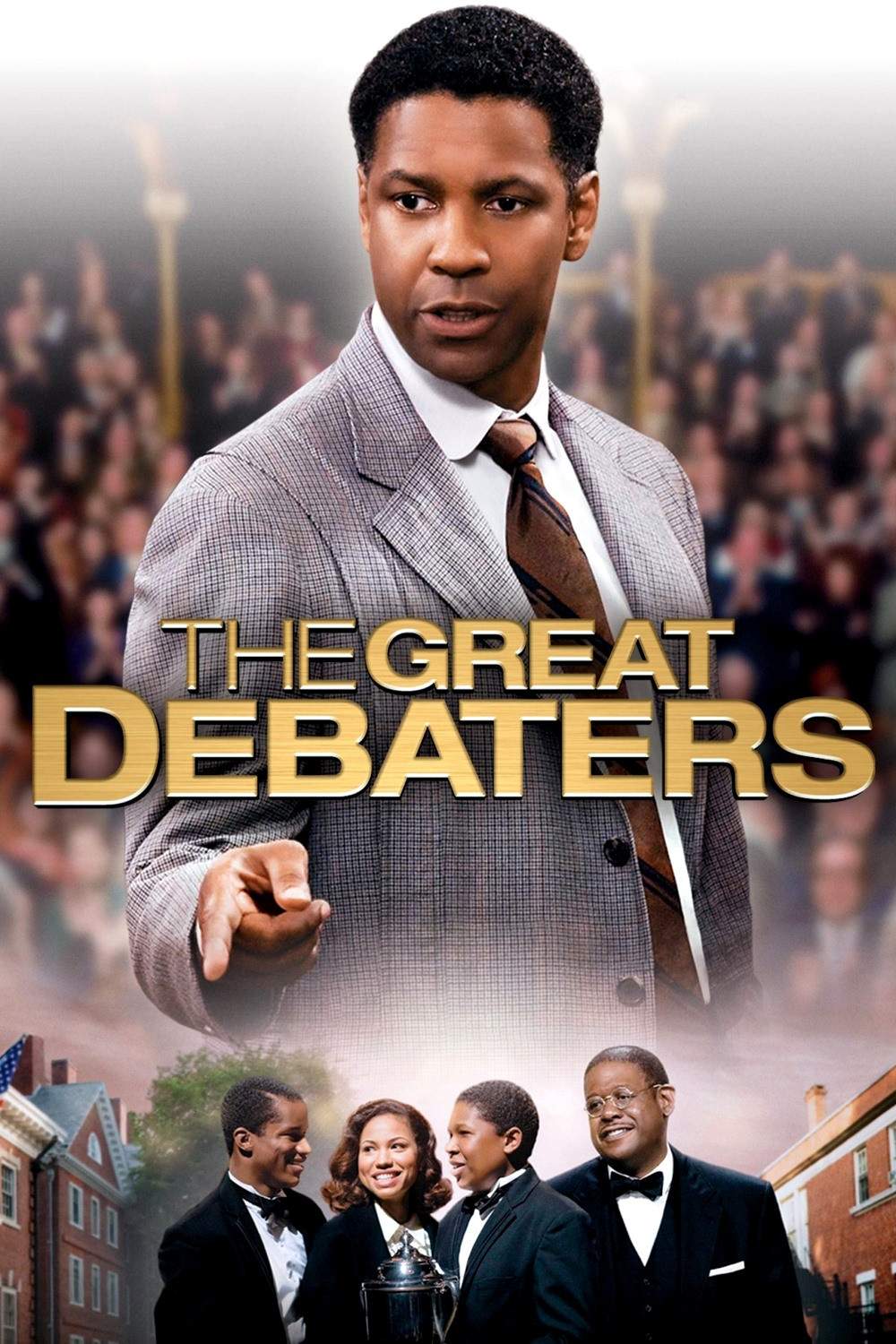 Poster chính thức của phim Phim Tâm Lý "Những Nhà Hùng Biện" (The Great Debaters - 2007), với sự tham gia của diễn viên Denzel Whitaker và Denzel Washington.