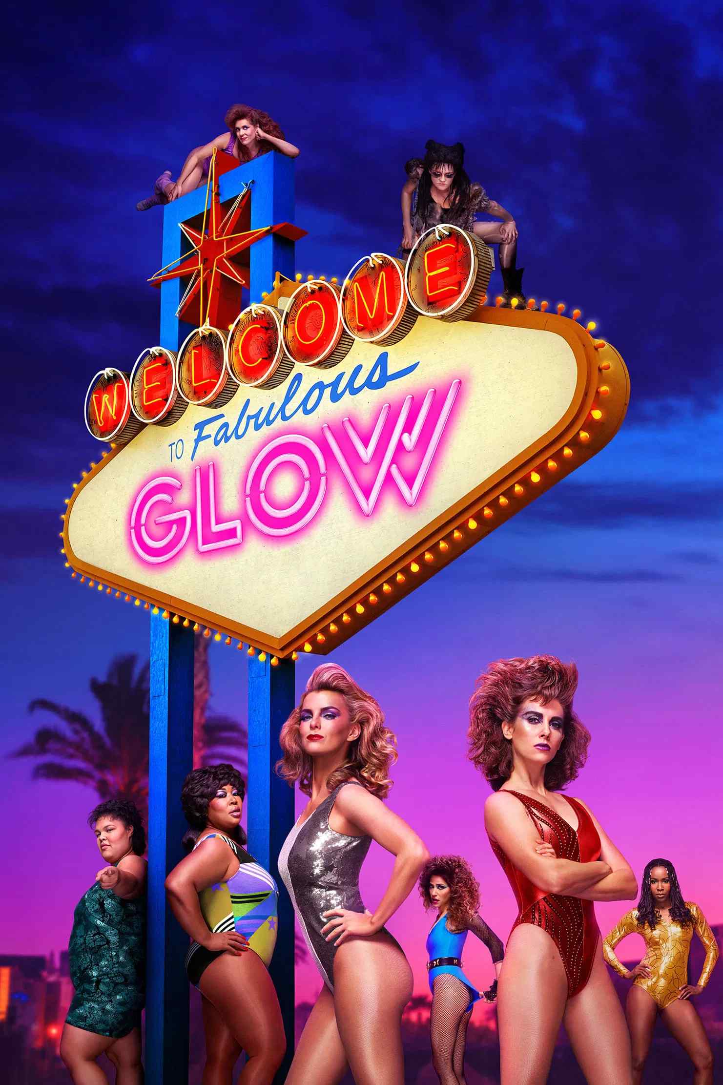 Poster chính thức của phim Phim Hài, Phim Tâm Lý "Những quý cô đấu vật quyến rũ (Phần 2)" (GLOW - 2017), với sự tham gia của diễn viên Alison Brie và Betty Gilpin.