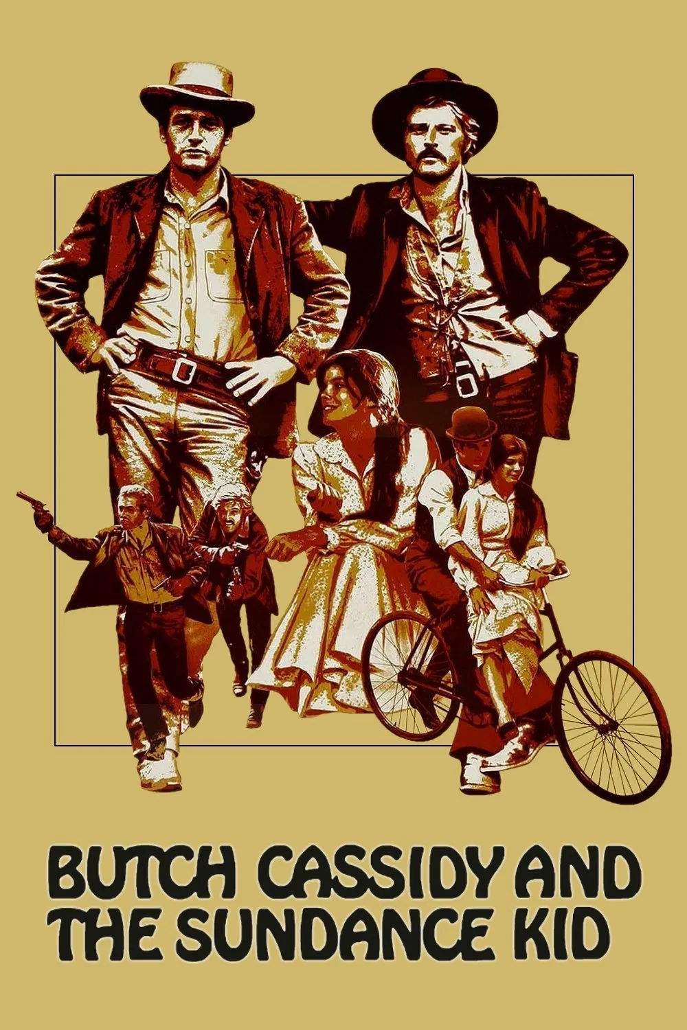 Poster chính thức của phim Phim Phiêu Lưu, Phim Miền Tây "Những Tên Cướp Siêu Hạng" (Butch Cassidy and the Sundance Kid - 1969), với sự tham gia của diễn viên Paul Newman và Robert Redford.