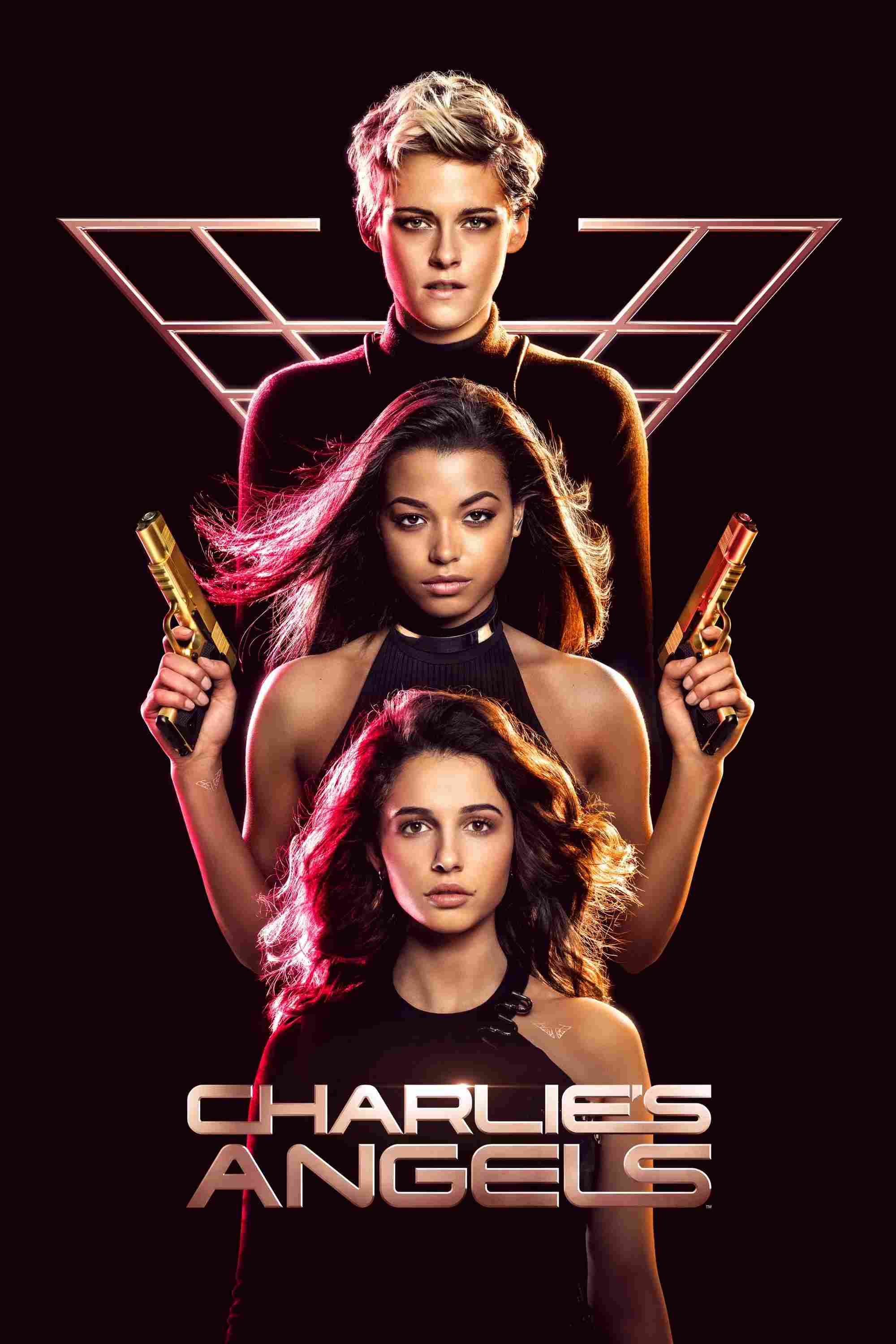 Poster chính thức của phim Phim Hành Động, Phim Phiêu Lưu "Những Thiên Thần Của Charlie" (Charlie's Angels - 2019), với sự tham gia của diễn viên Kristen Stewart và Naomi Scott.