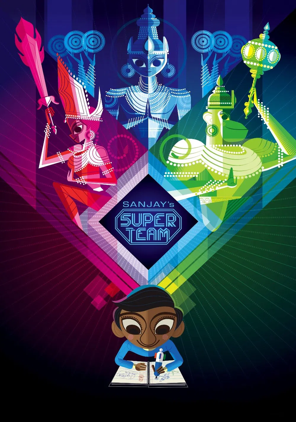 Poster chính thức của phim Phim Hoạt Hình, Phim Gia Đình "Những Vị Anh Hùng Của Sanjay" (Sanjay's Super Team - 2015).