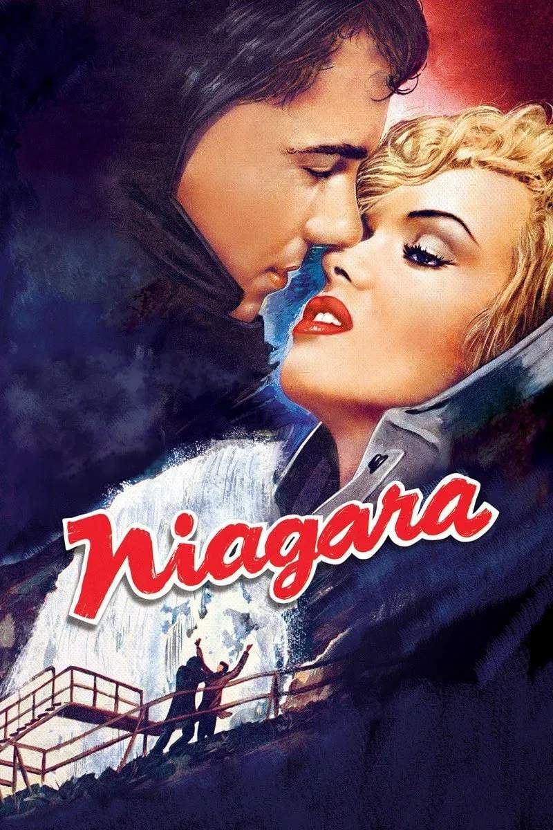 Poster chính thức của phim Phim Giật Gân, Phim Hình Sự "Niagara" (Niagara - 1953), với sự tham gia của diễn viên Marilyn Monroe và Joseph Cotten.