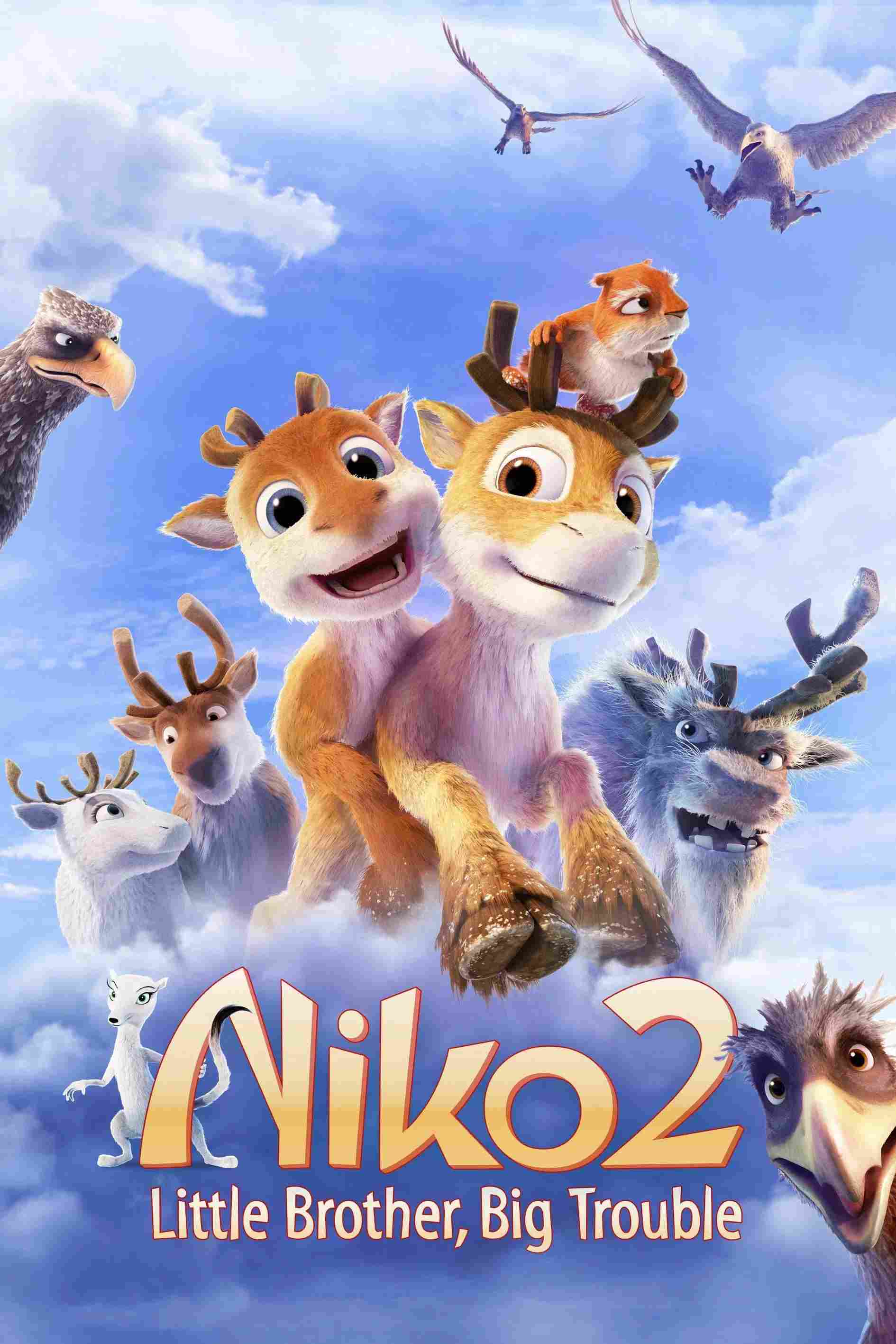 Poster chính thức của phim Phim Hoạt Hình, Phim Gia Đình "Niko 2: Giáng Sinh Phiêu Lưu Ký" (Niko 2: Little Brother, Big Trouble - 2012), với sự tham gia của diễn viên Kari Hietalahti và Juha Veijonen.