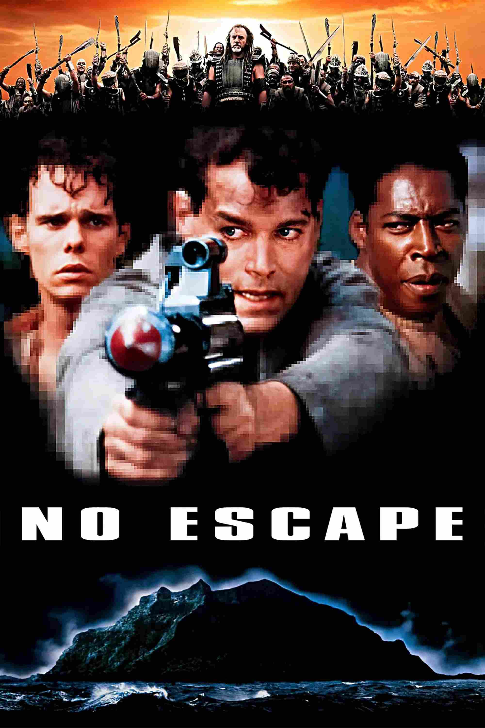 Poster chính thức của phim Phim Hành Động, Phim Tâm Lý "No Escape" (No Escape - 1994), với sự tham gia của diễn viên Ray Liotta và Lance Henriksen.