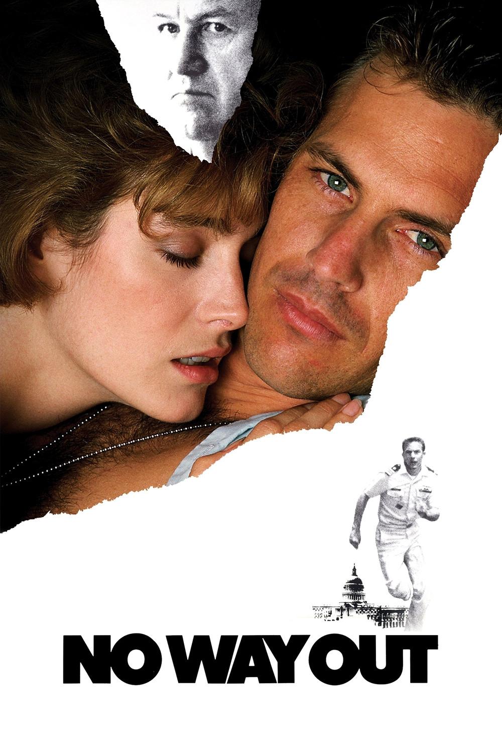 Poster chính thức của phim Phim Giật Gân, Phim Tâm Lý "No Way Out" (No Way Out - 1987), với sự tham gia của diễn viên Kevin Costner và Gene Hackman.