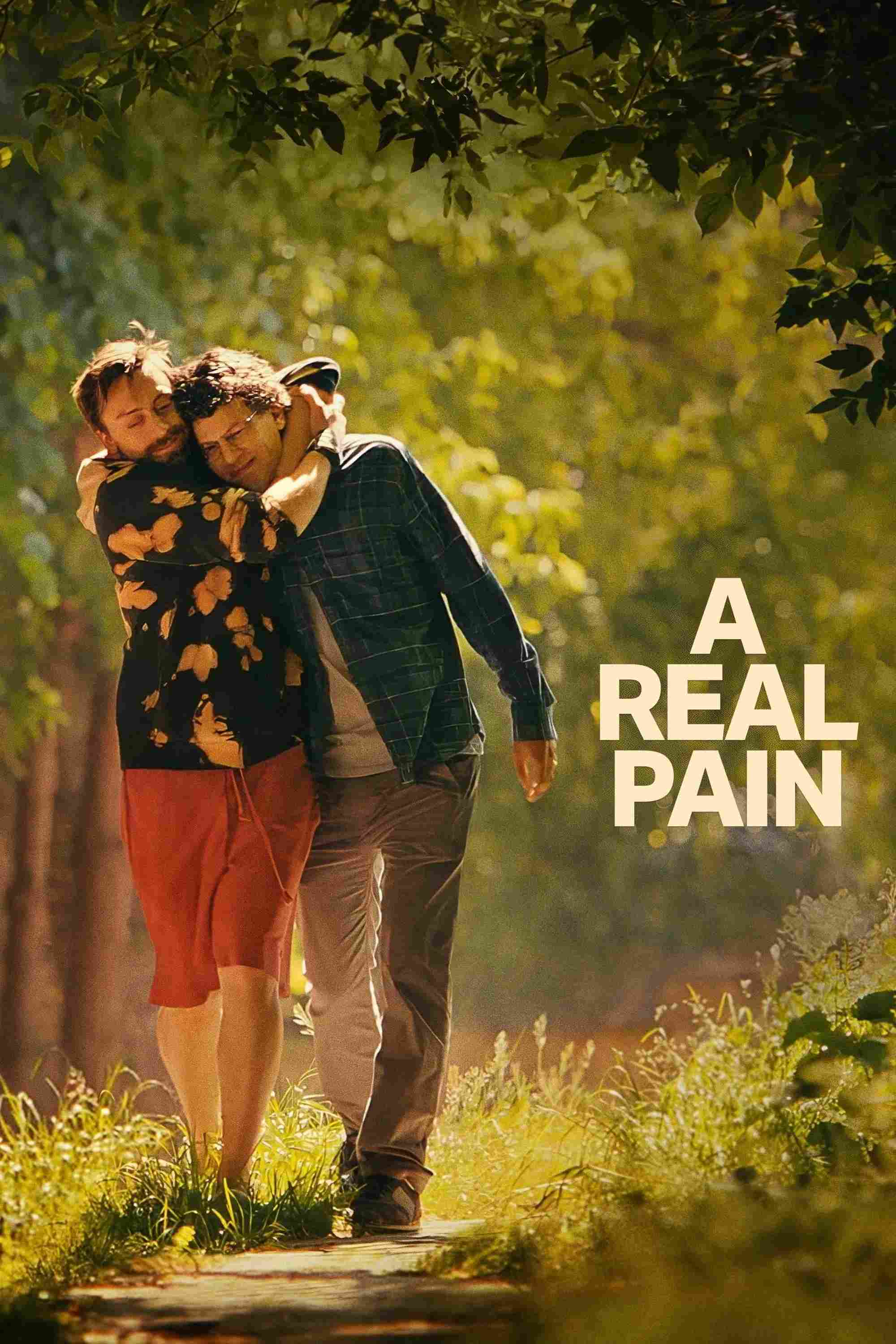Poster chính thức của phim Phim Hài, Phim Tâm Lý "Nỗi Đau Thực Sự" (A Real Pain - 2024), với sự tham gia của diễn viên Jesse Eisenberg và Kieran Culkin.