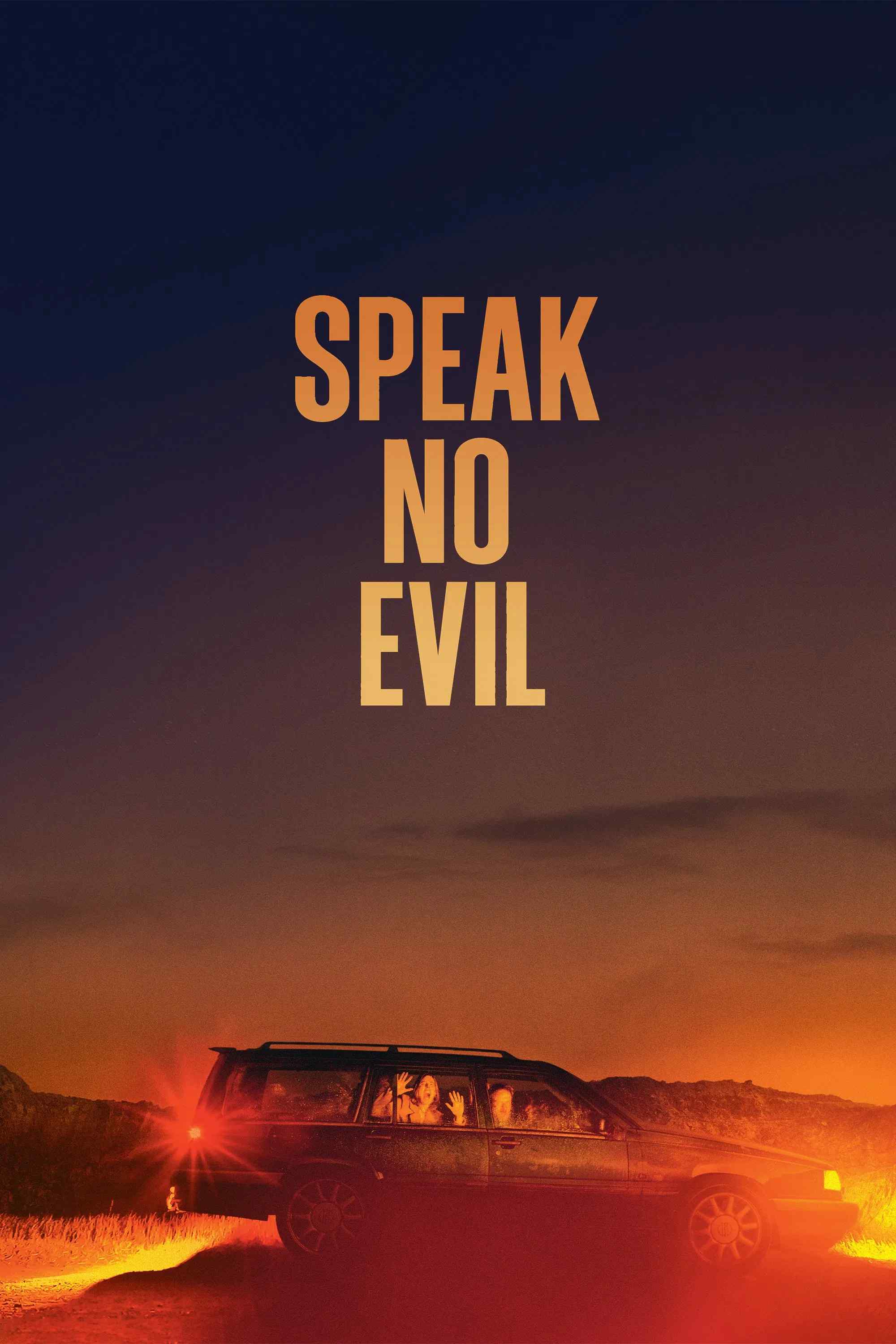 Poster chính thức của phim Phim Kinh Dị, Phim Giật Gân "Nói Không Với Cái Ác" (Speak No Evil - 2022), với sự tham gia của diễn viên Morten Burian và Sidsel Siem Koch.