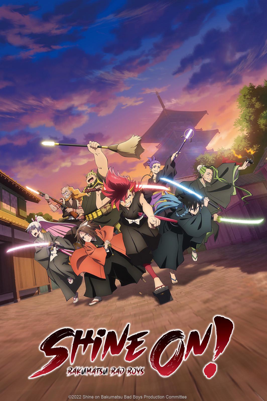 Poster chính thức của phim Phim Hoạt Hình, Phim Hành Động & Phiêu Lưu "Nổi Loạn!" (Shine On! Bakumatsu Bad Boys! - 2022), với sự tham gia của diễn viên Gen Sato và Shunichi Toki.