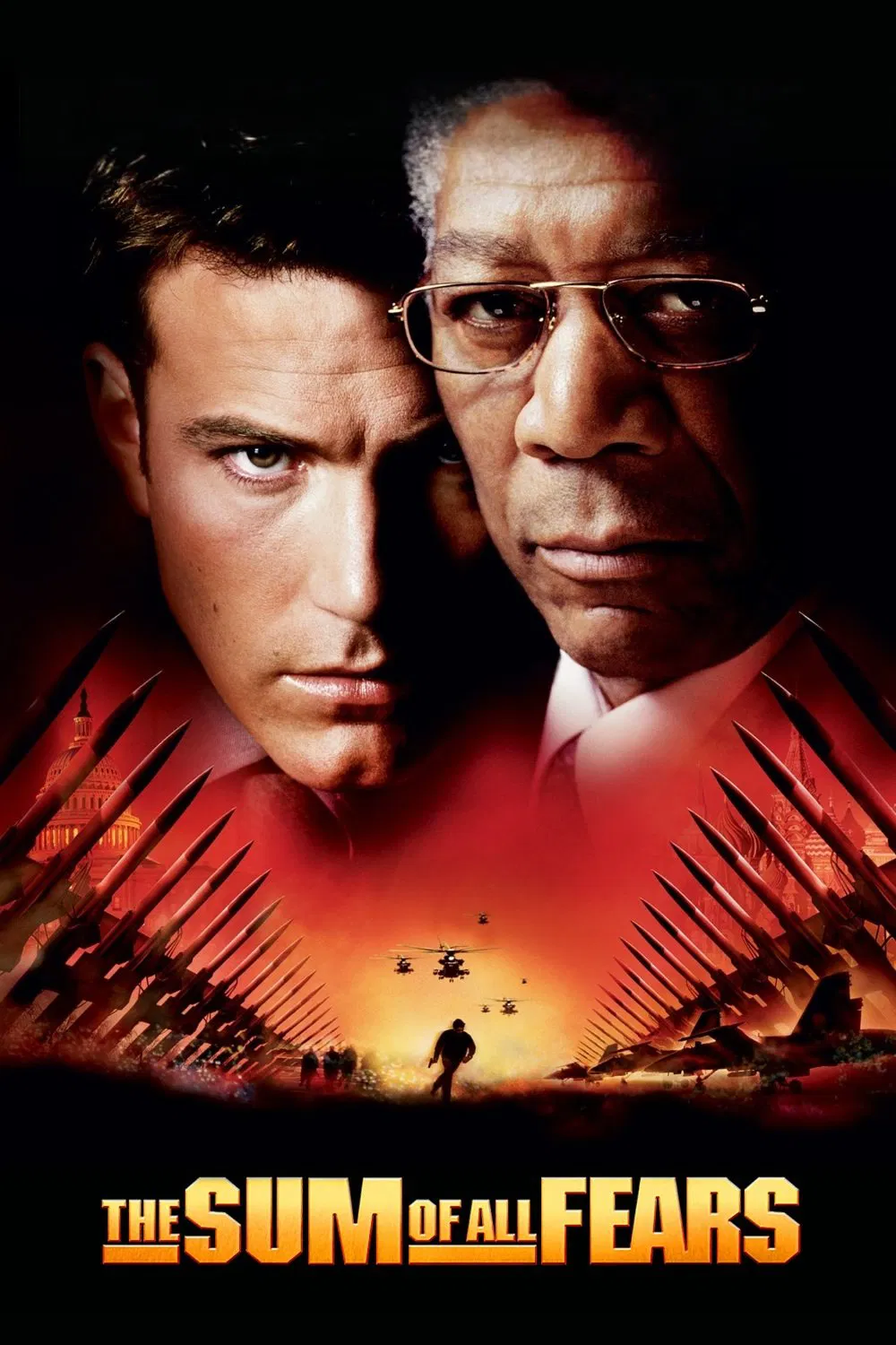 Poster chính thức của phim Phim Giật Gân, Phim Hành Động "Nỗi Sợ Hãi Tột Cùng" (The Sum of All Fears - 2002), với sự tham gia của diễn viên Ben Affleck và Morgan Freeman.