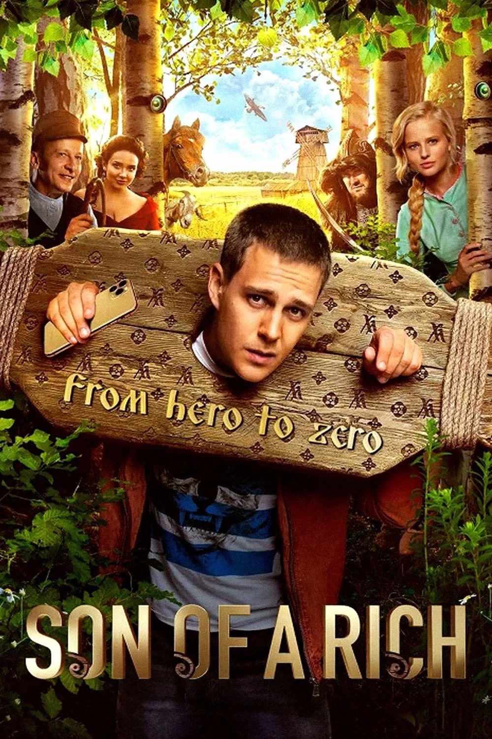 Poster chính thức của phim Phim Hài "Nông Nô" (Son of a Rich - 2019), với sự tham gia của diễn viên Miloš Biković và Ivan Okhlobystin.