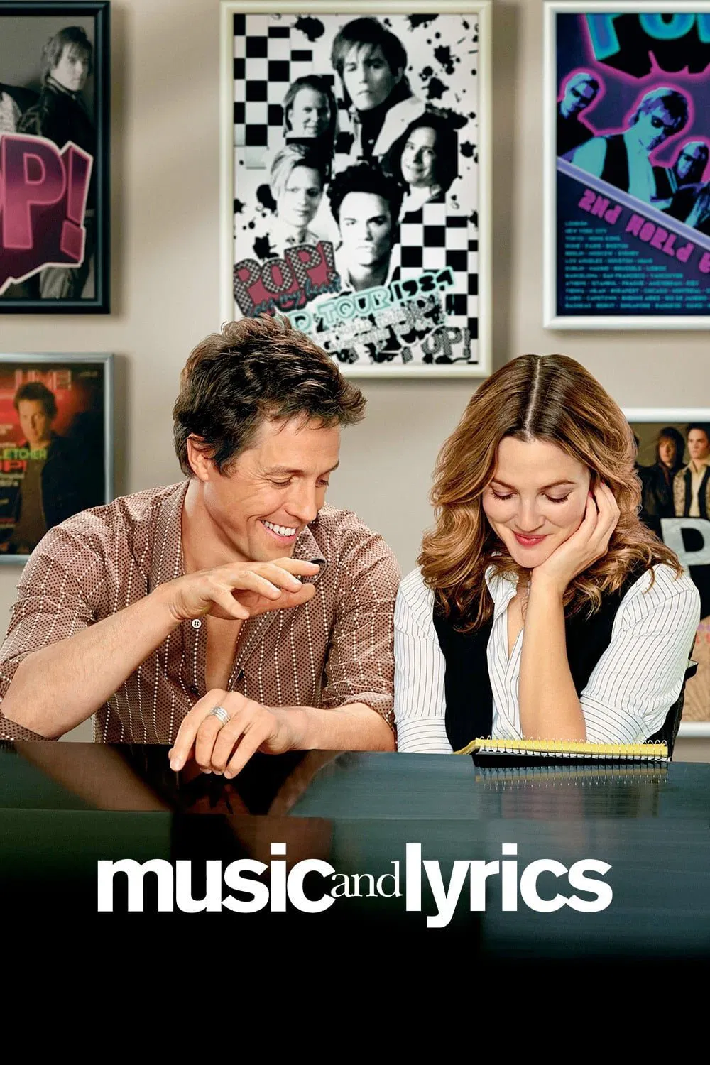 Poster chính thức của phim Phim Hài, Phim Ca Nhạc "Nốt Nhạc Tình Yêu" (Music and Lyrics - 2007), với sự tham gia của diễn viên Drew Barrymore và Hugh Grant.