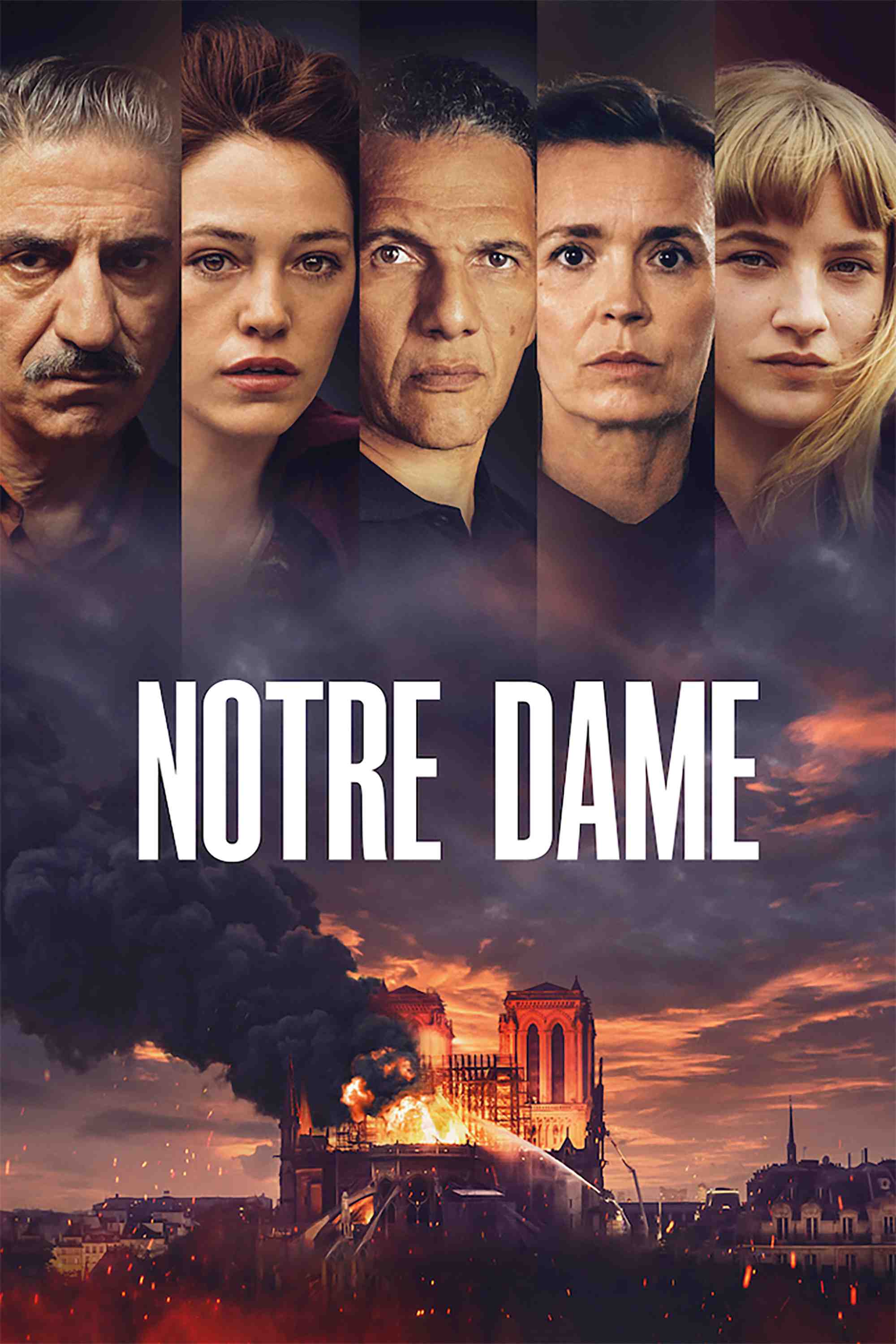 Poster chính thức của phim Phim Tâm Lý "Notre-Dame" (Notre-Dame - 2022), với sự tham gia của diễn viên Roschdy Zem và Caroline Proust.