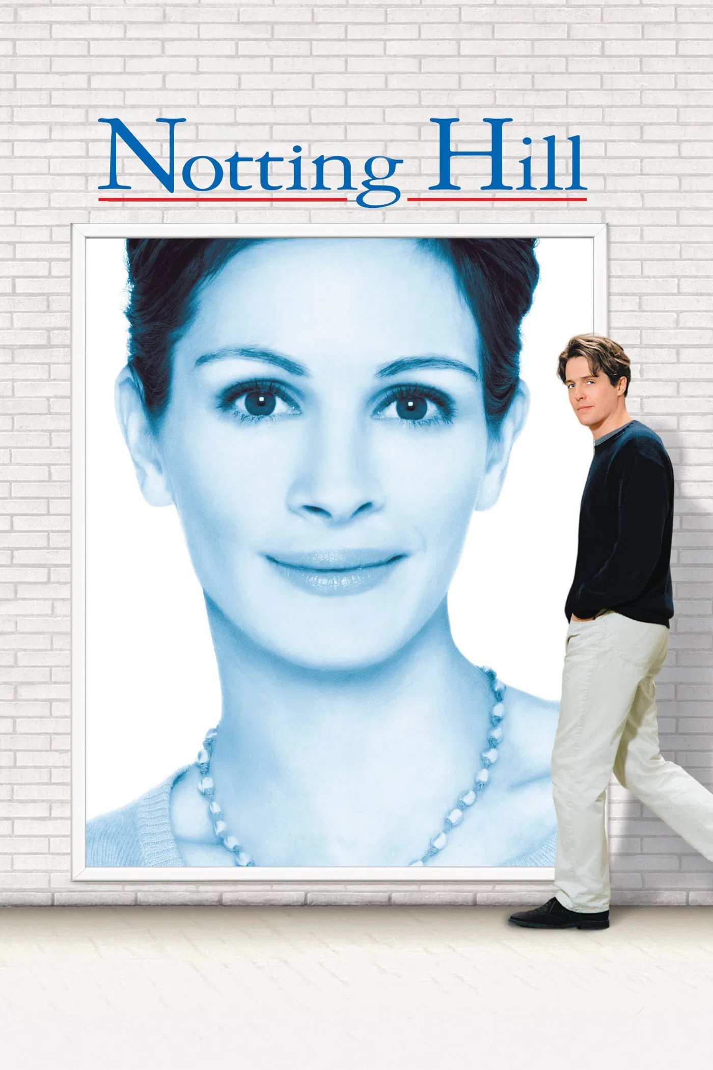 Poster chính thức của phim Phim Tình Cảm, Phim Hài "Notting Hill" (Notting Hill - 1999), với sự tham gia của diễn viên Julia Roberts và Hugh Grant.