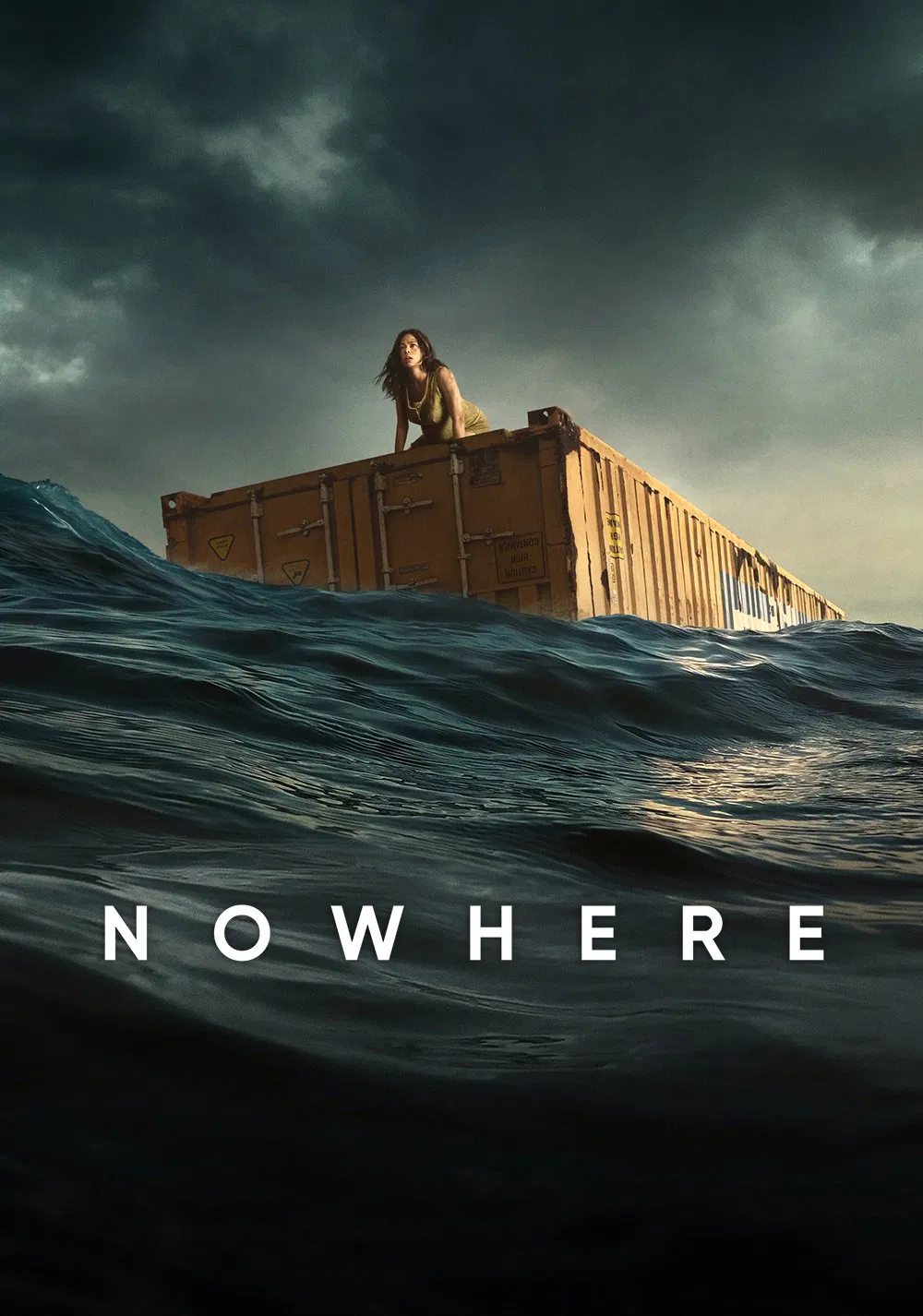 Poster chính thức của phim Phim Giật Gân, Phim Tâm Lý "Nowhere" (Nowhere - 2023), với sự tham gia của diễn viên Anna Castillo và Tamar Novas.