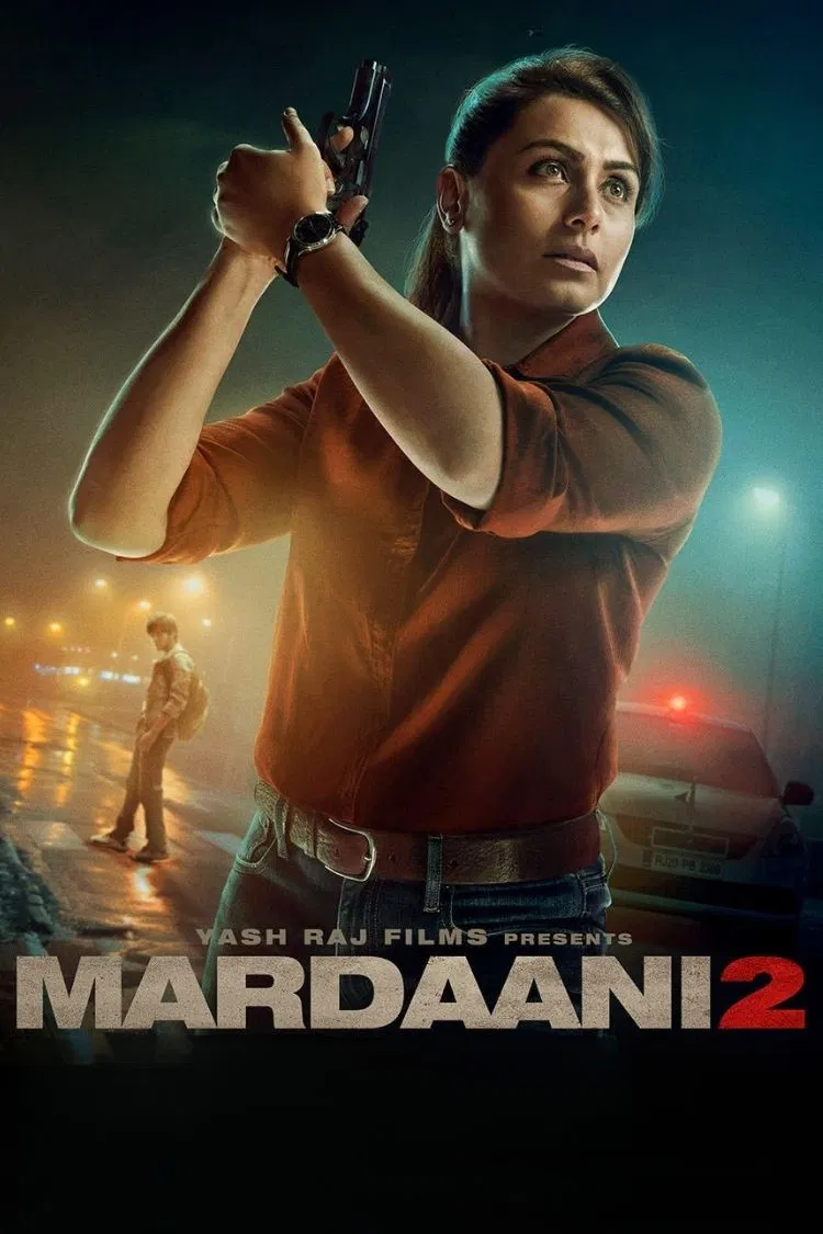 Poster chính thức của phim Phim Hành Động, Phim Hình Sự "Nữ Cảnh Sát 2" (Mardaani 2 - 2019), với sự tham gia của diễn viên Rani Mukerji và Vishal Jethwa.