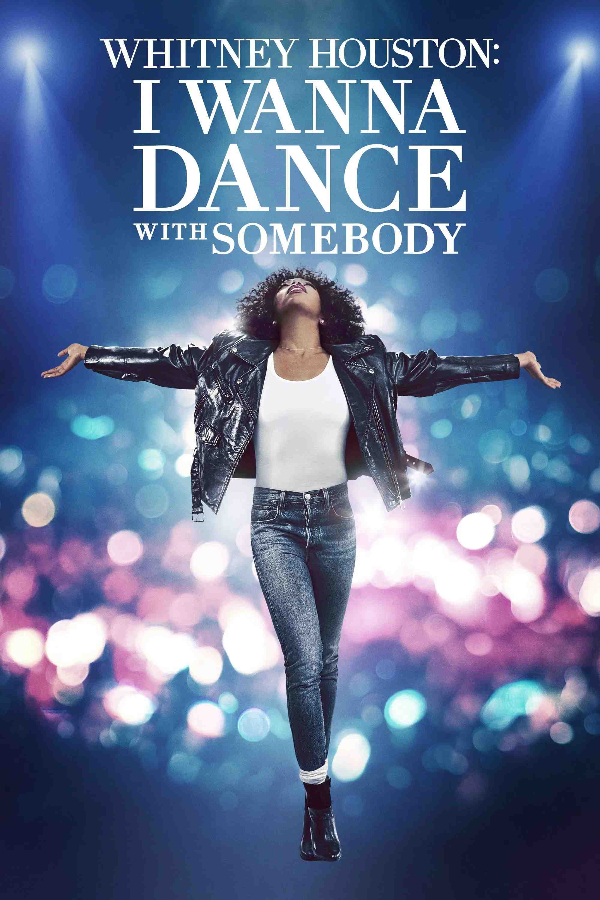 Poster chính thức của phim Phim Ca Nhạc, Phim Lịch Sử "Nữ Danh Ca Huyền Thoại" (Whitney Houston: I Wanna Dance with Somebody - 2022), với sự tham gia của diễn viên Naomi Ackie và Ashton Sanders.