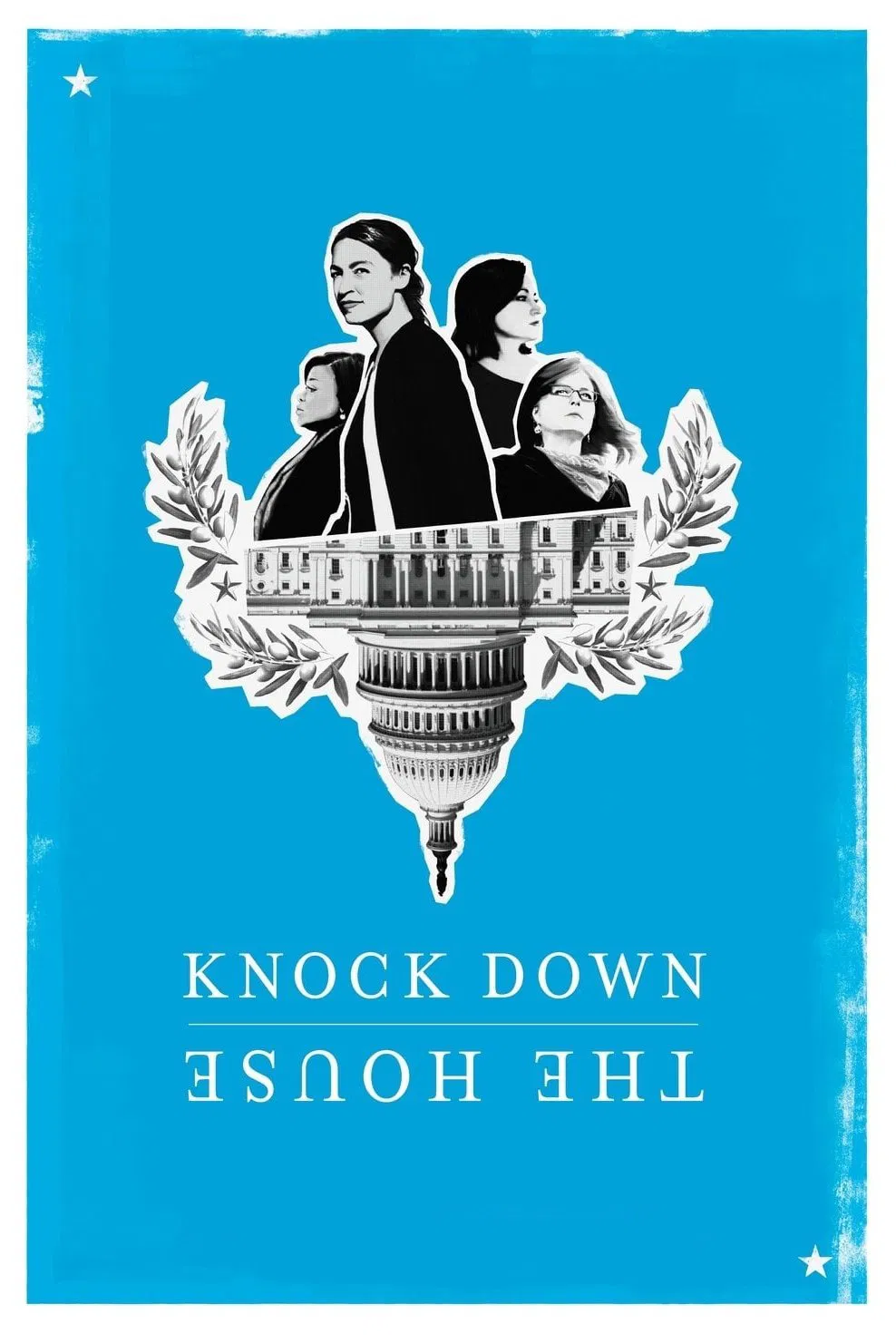 Poster chính thức của phim Phim Tài Liệu "Nữ giới tranh cử" (Knock Down the House - 2019), với sự tham gia của diễn viên Alexandria Ocasio-Cortez và Cori Bush.