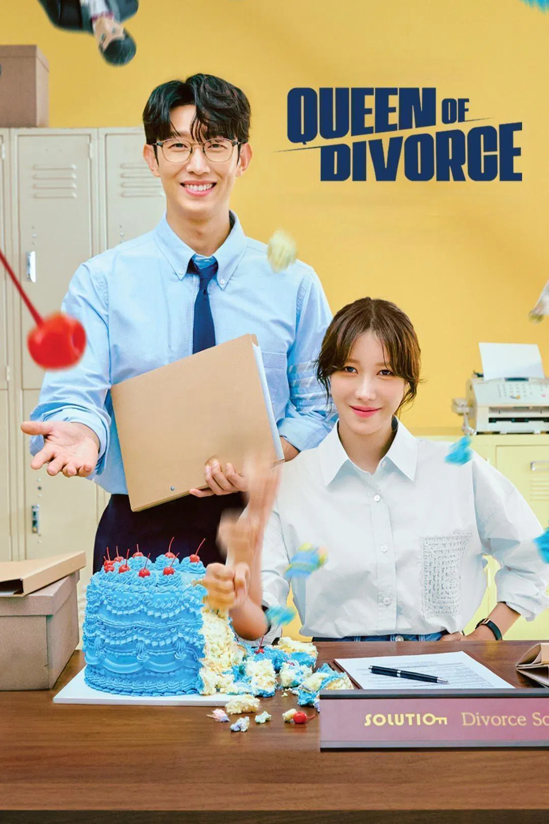 Poster chính thức của phim Phim Tâm Lý, Phim Hình Sự "Nữ Hoàng Ly Hôn" (Queen of Divorce - 2024), với sự tham gia của diễn viên Lee Ji-ah và Oh Min-suk.