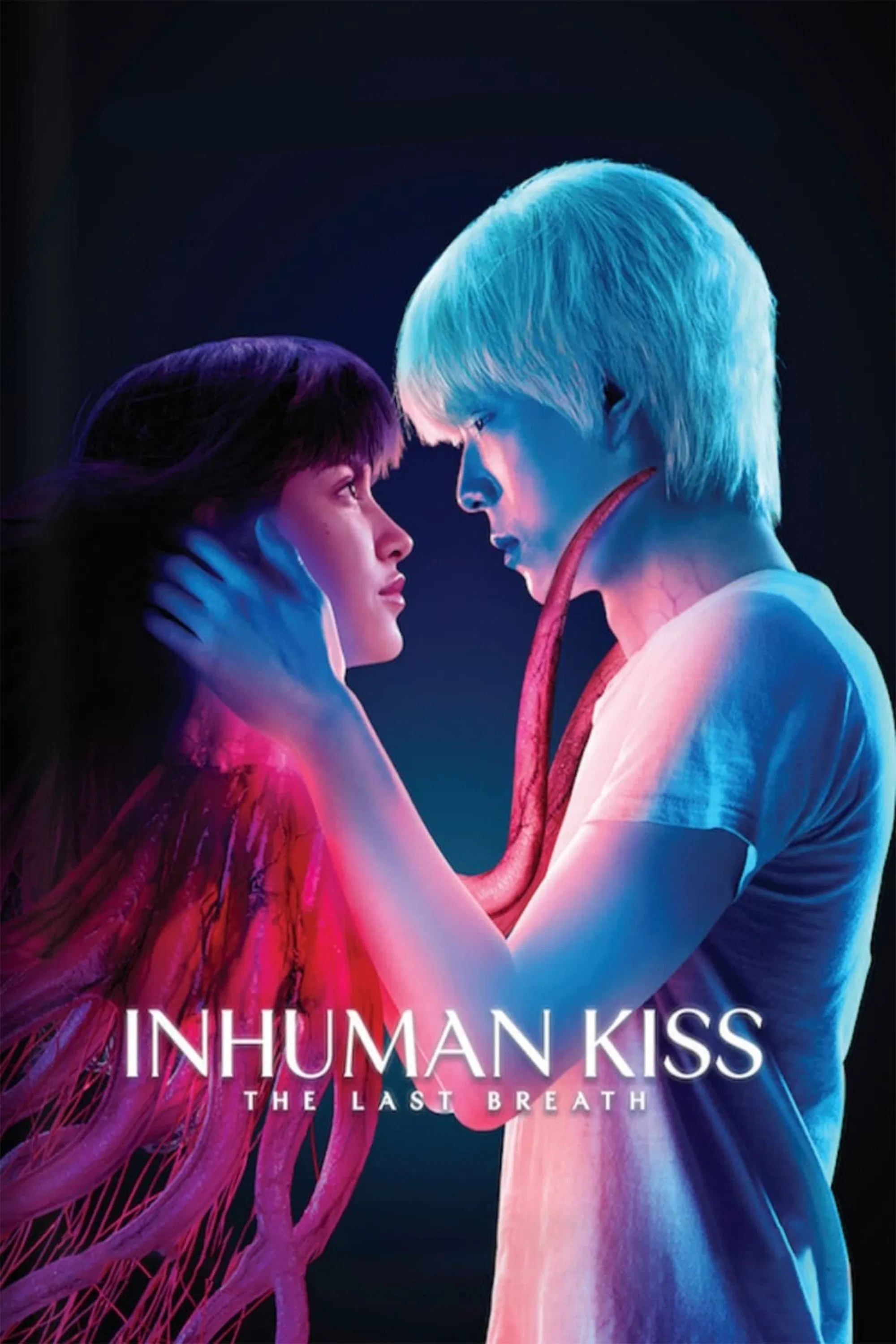 Poster chính thức của phim Phim Tình Cảm, Phim Kinh Dị "Nụ Hôn Ma Quái 2" (Inhuman Kiss: The Last Breath - 2023), với sự tham gia của diễn viên Kritsanapoom Pibulsonggram và Chanya McClory.