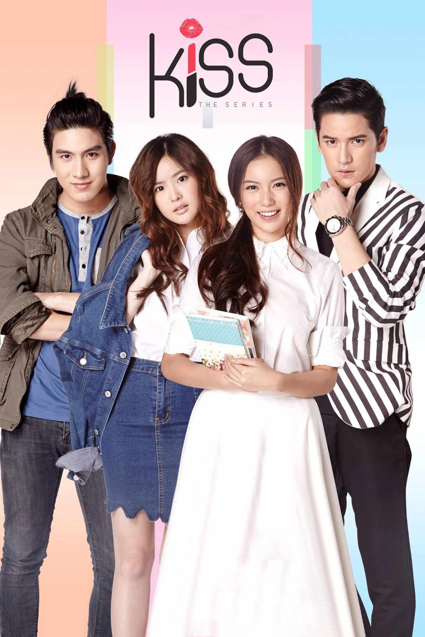 Poster chính thức của phim Phim Hài "Nụ Hôn Ngọt Ngào" (Kiss - 2016), với sự tham gia của diễn viên Worranit Thawornwong và Lapassalan Jiravechsoontornkul.