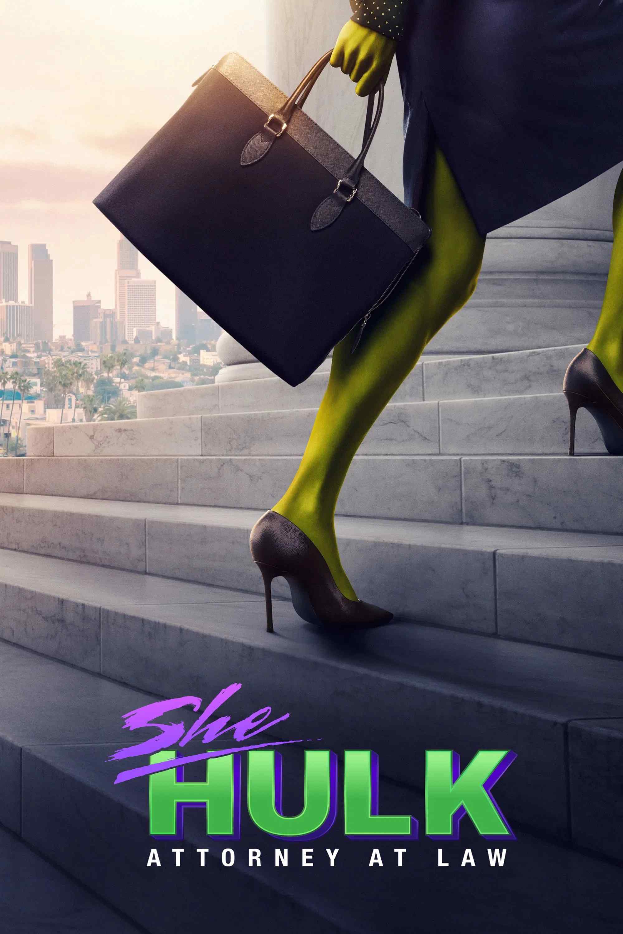 Poster chính thức của phim Phim Hài, Phim Viễn Tưởng & Giả Tưởng "Nữ Khổng Lồ Xanh" (She-Hulk: Attorney at Law - 2022), với sự tham gia của diễn viên Tatiana Maslany và Ginger Gonzaga.