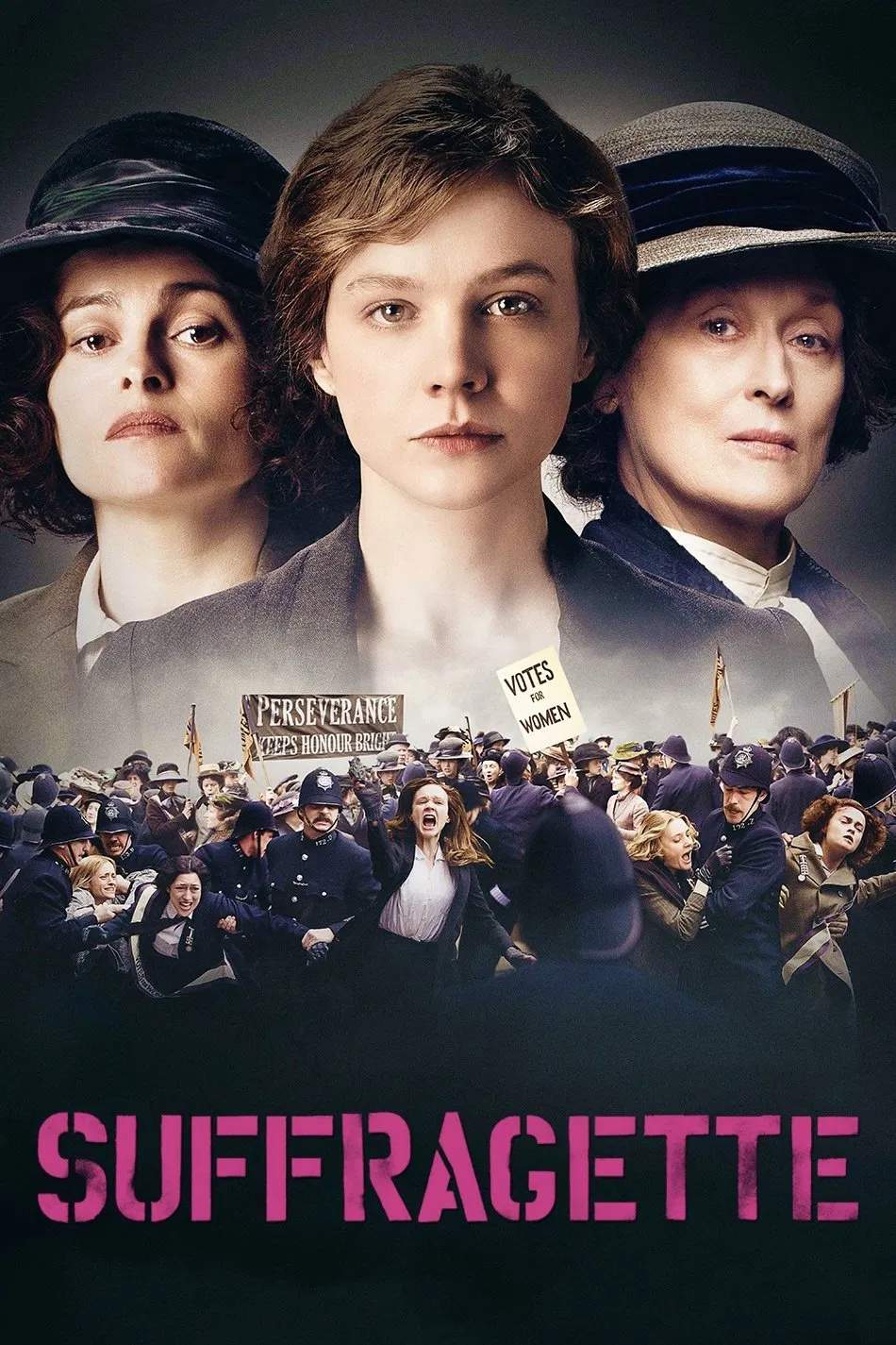 Poster chính thức của phim Phim Tâm Lý, Phim Lịch Sử "Nữ Quyền" (Suffragette - 2015), với sự tham gia của diễn viên Carey Mulligan và Helena Bonham Carter.