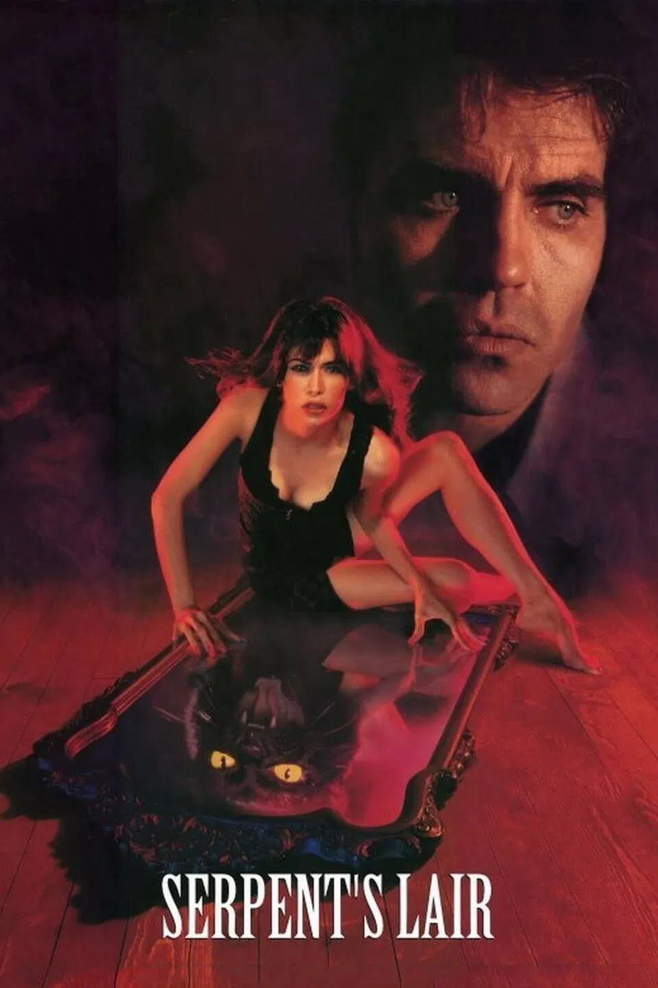 Poster chính thức của phim Phim Giật Gân, Phim Kinh Dị "Nữ Quyến Rũ" (Serpent's Lair - 1995), với sự tham gia của diễn viên Jeff Fahey và Lisa Barbuscia.