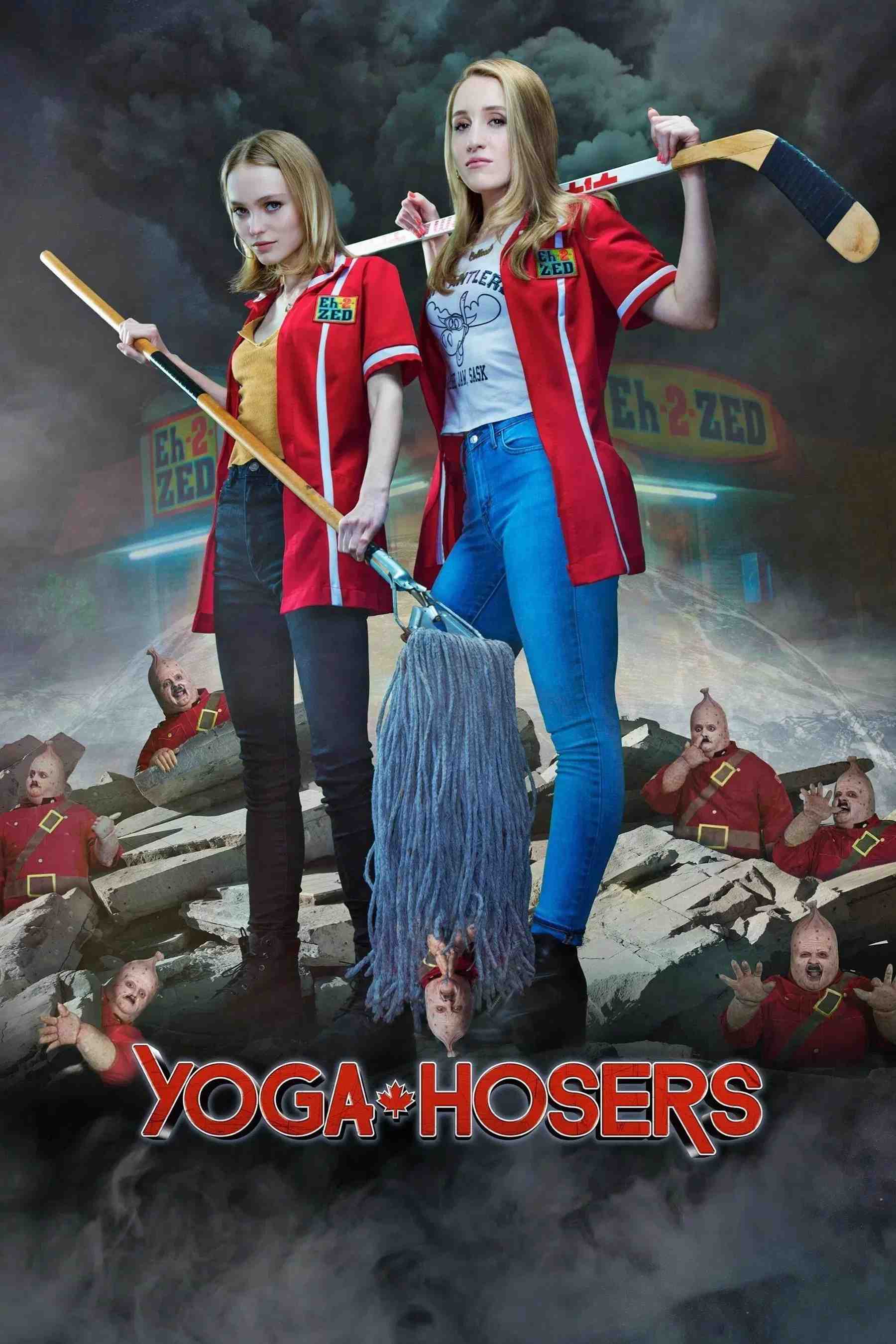 Poster chính thức của phim Phim Hài, Phim Giả Tượng "Nữ Sinh Bắt Ma" (Yoga Hosers - 2016), với sự tham gia của diễn viên Lily-Rose Depp và Harley Quinn Smith.