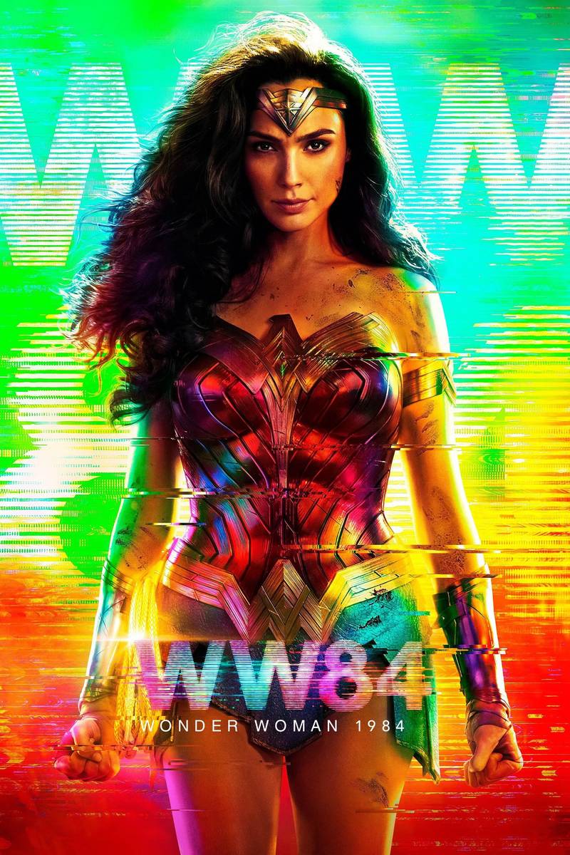 Poster chính thức của phim Phim Hành Động, Phim Phiêu Lưu "Nữ Thần Chiến Binh 1984" (Wonder Woman 1984 - 2020), với sự tham gia của diễn viên Gal Gadot và Chris Pine.