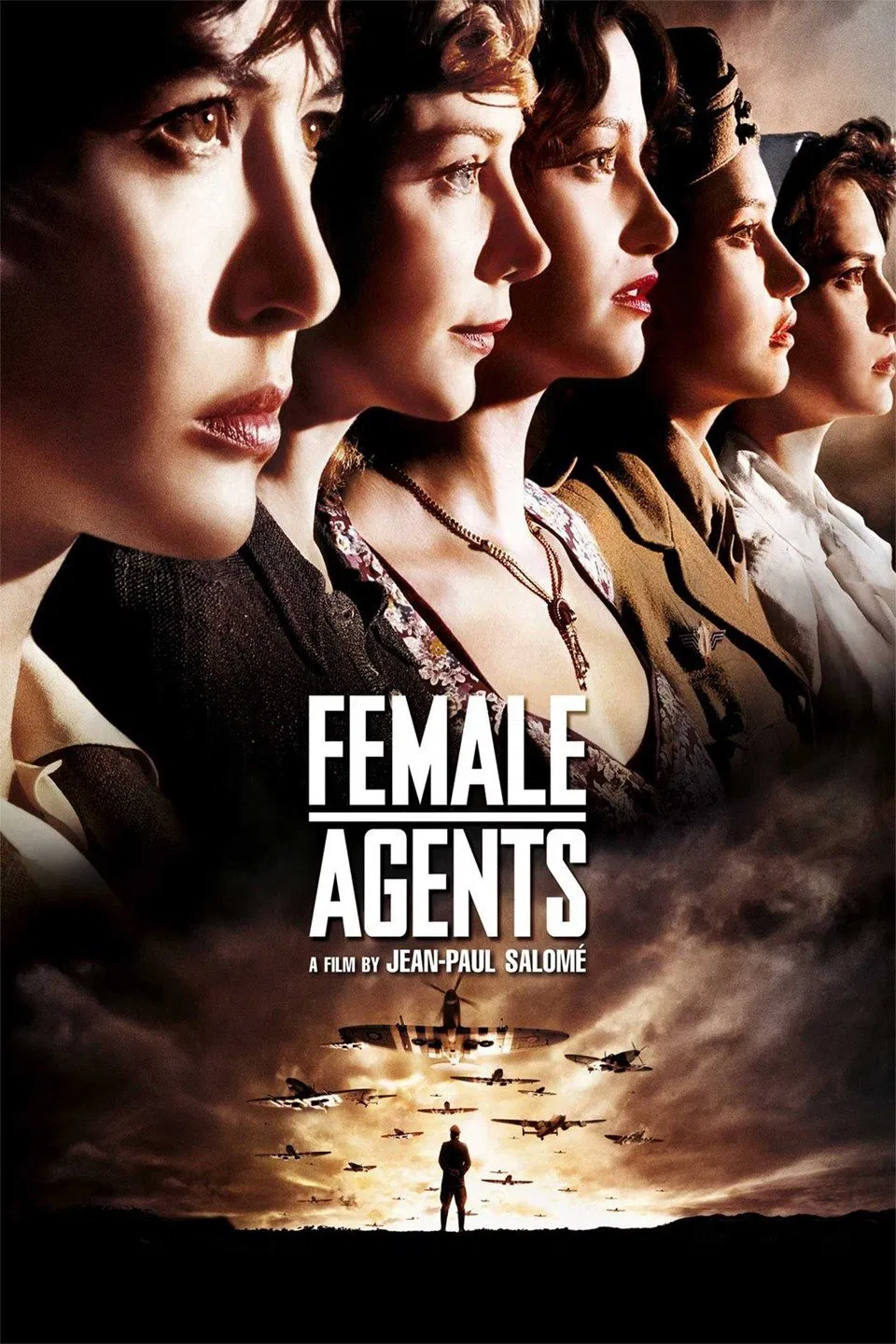 Poster chính thức của phim Phim Chiến Tranh, Phim Lịch Sử "Nữ Tình Báo" (Female Agents - 2008), với sự tham gia của diễn viên Sophie Marceau và Julie Depardieu.